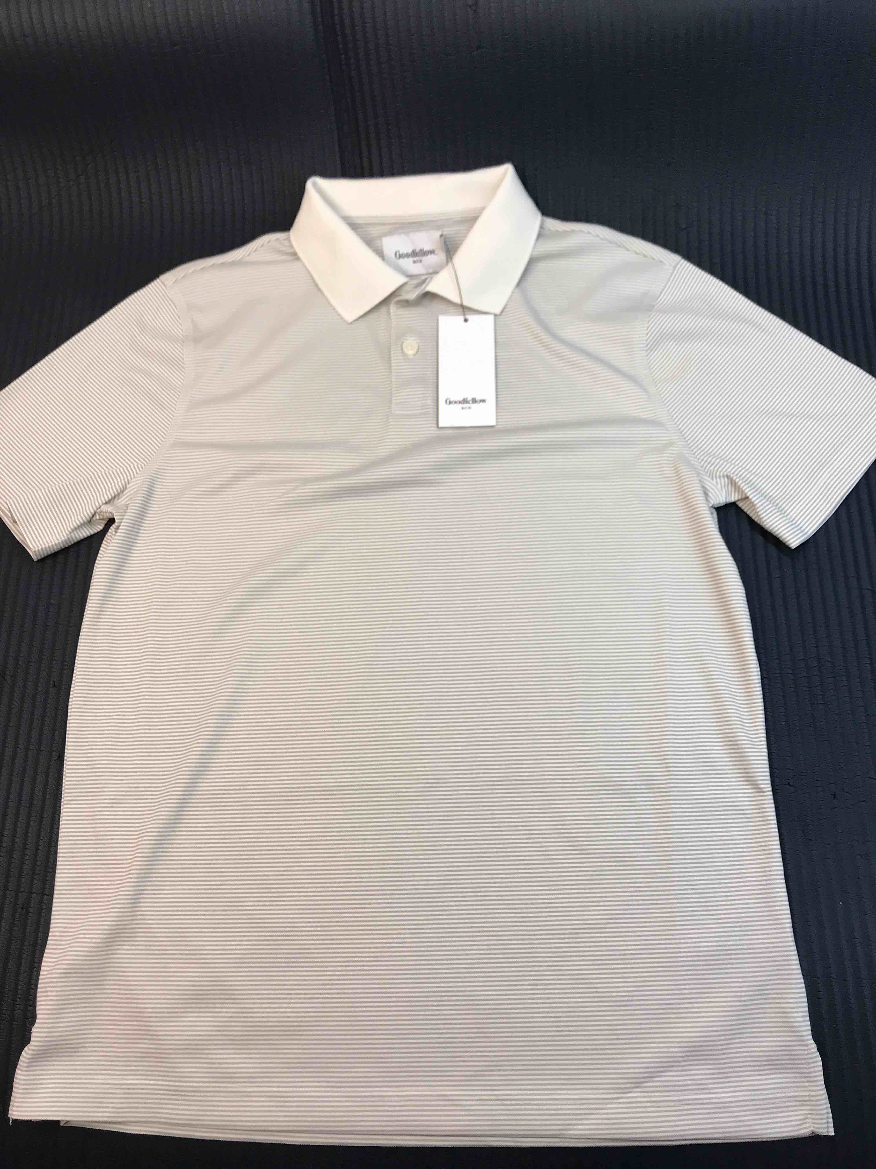 Condition photo showing New/Like New for Men's Performance Polo Shirt - Goodfellow & Co™ Beige M