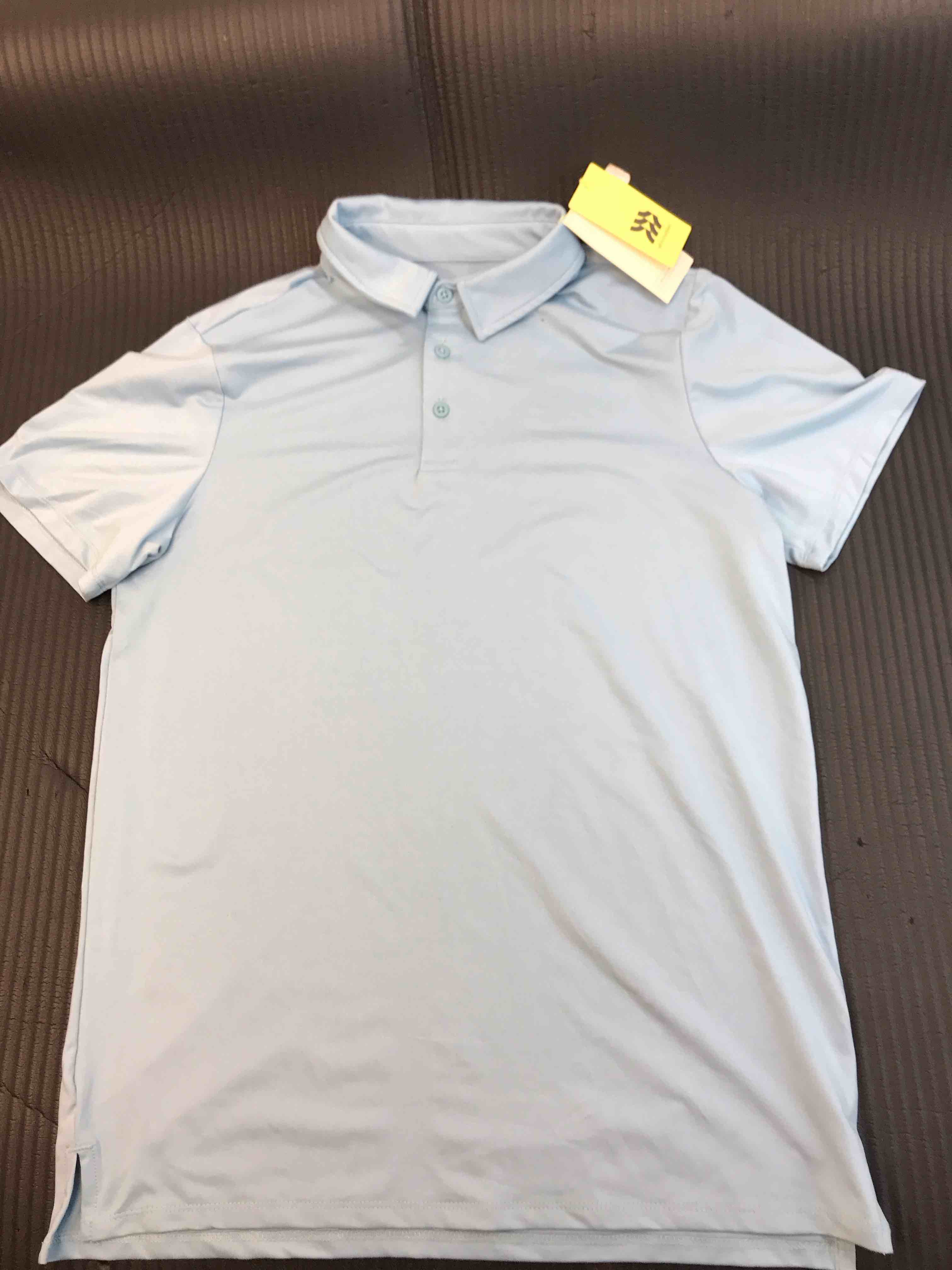 Condition photo showing New/Like New for Men's Jersey Polo Shirt - All In Motion™ Sky Blue S: Midweight Solid Top
