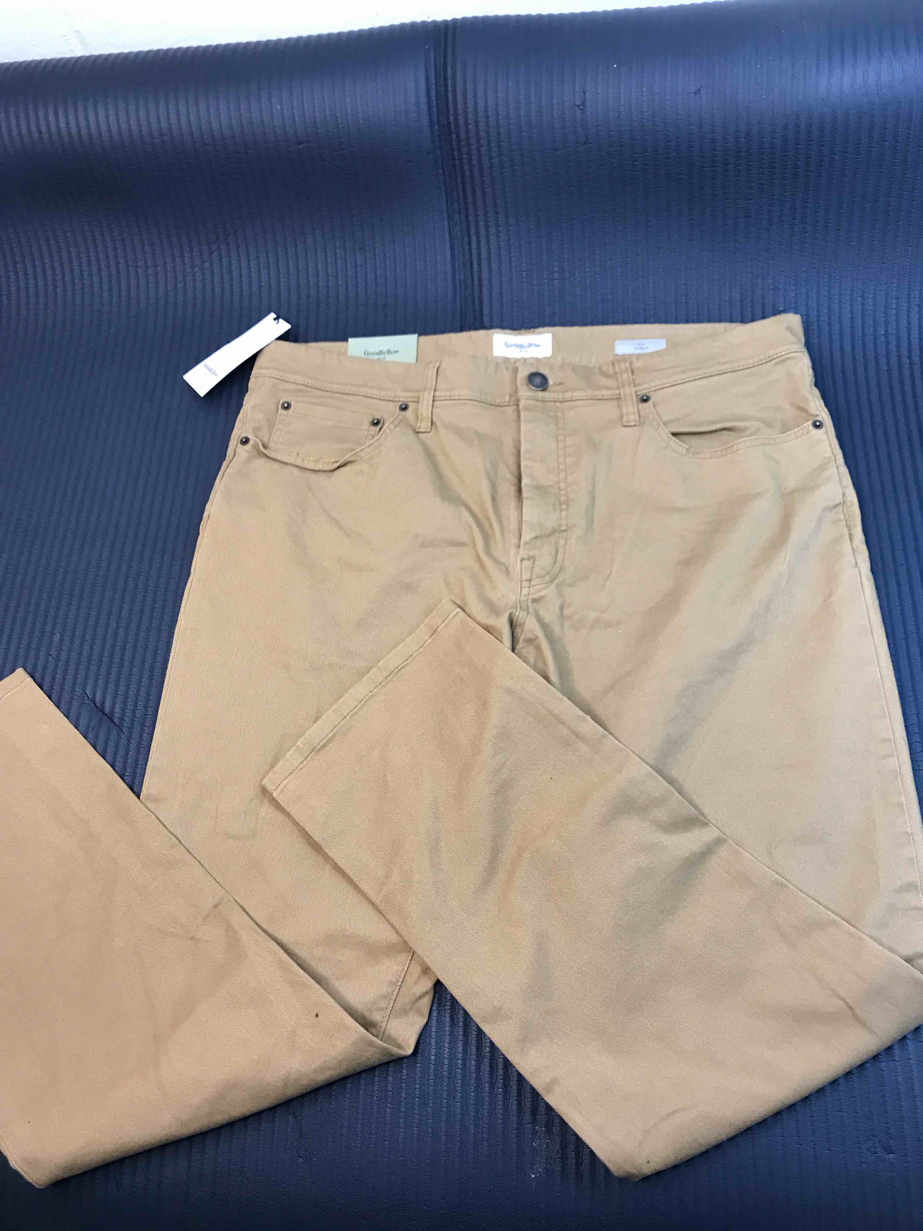 Condition photo showing New/Like New for Men's Tapered Five Pocket Pants - Goodfellow & Co™ Brown 38x30