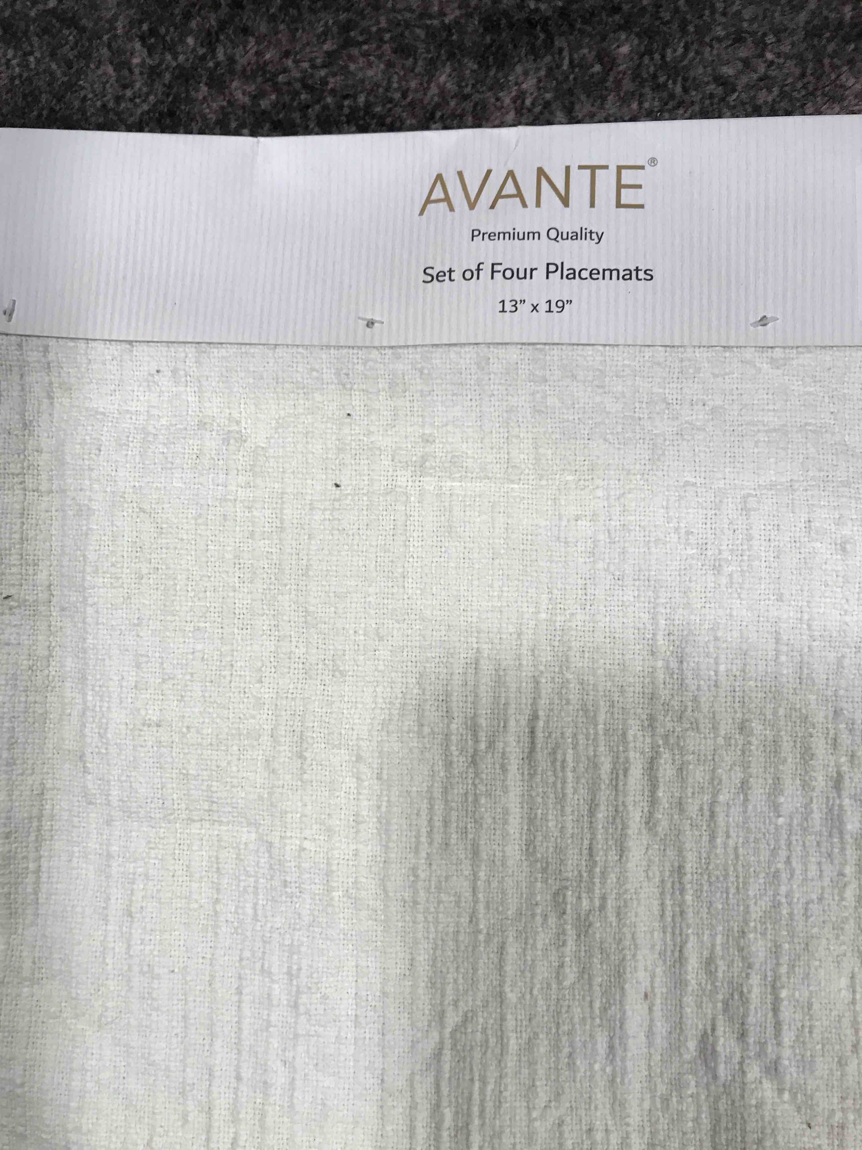 Condition photo showing New/Like New for Sweet Home Collection 100% Cotton Placemats for Dining Room Rectangle Two Tone Woven Fabric 13" x 19" Soft Durable Table Mat Set, Set of 4, Eggshell