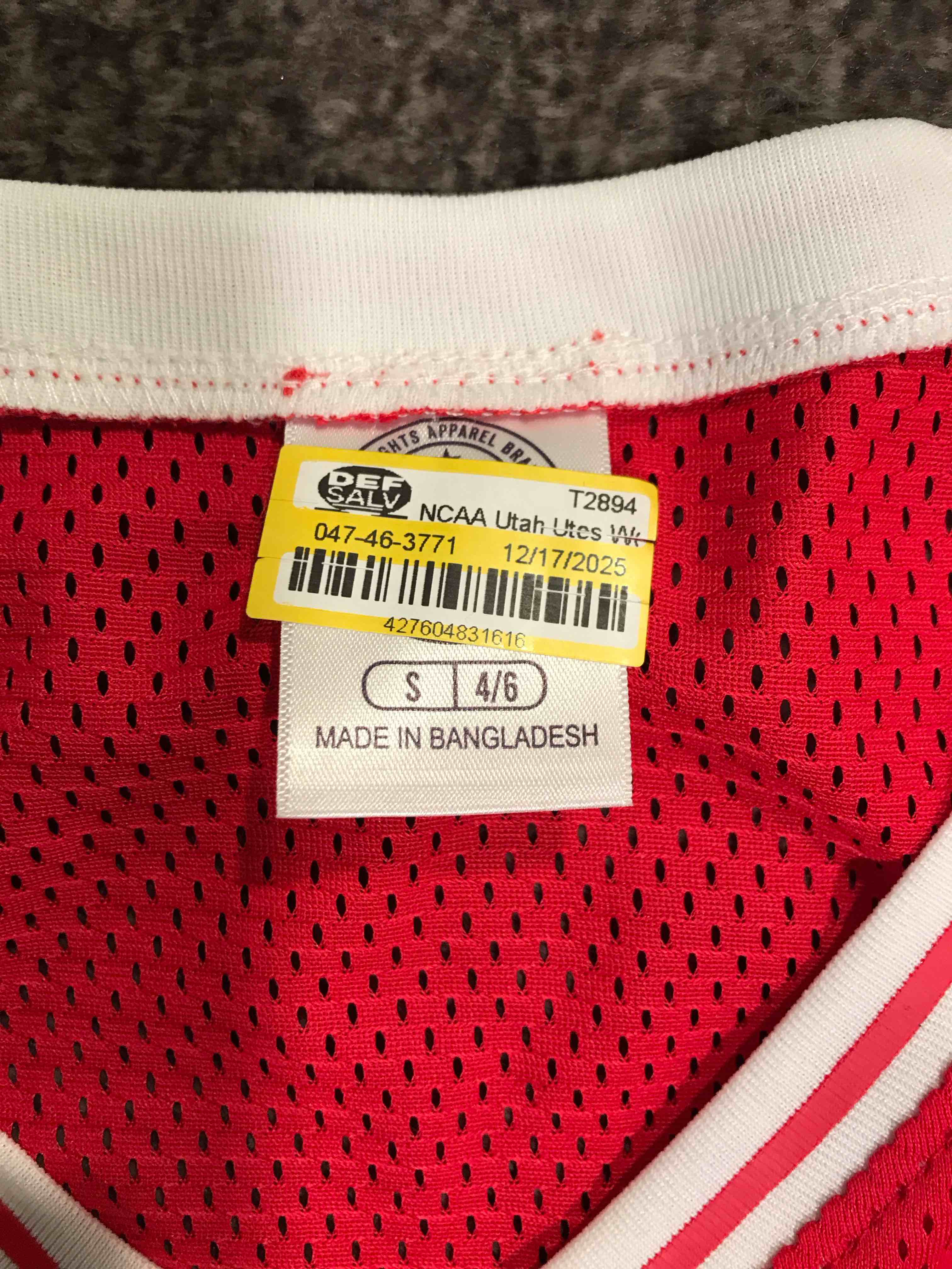 Condition photo showing New/Like New for Rivalry Threads UU Jersey