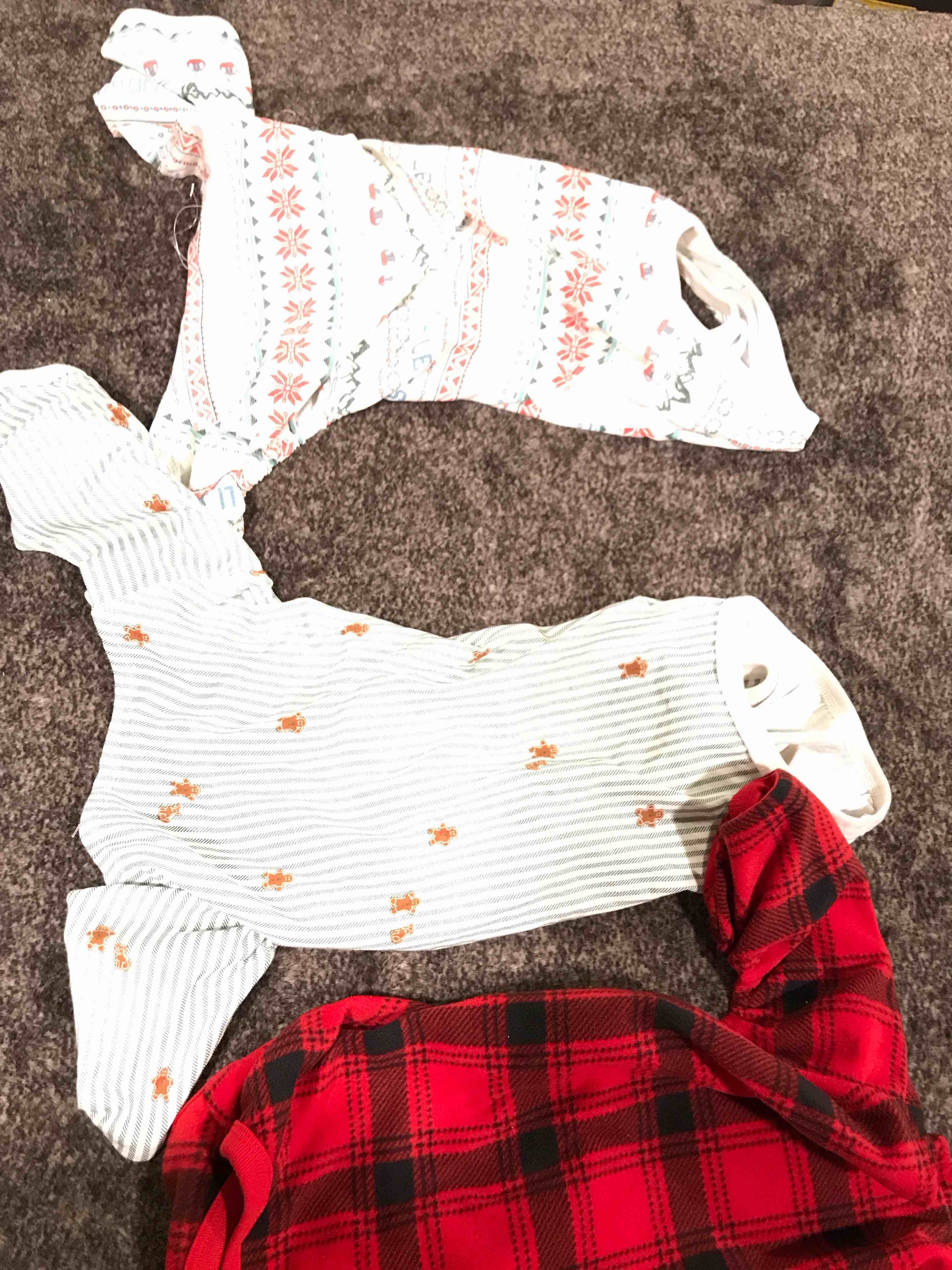 Condition photo showing New/Like New for Pet Christmas Pajamas Red Black Buffalo Plaid Jumpsuit Dog Cat Soft Winter Clothes Puppy Doggie Checkered Sweater Apparel M