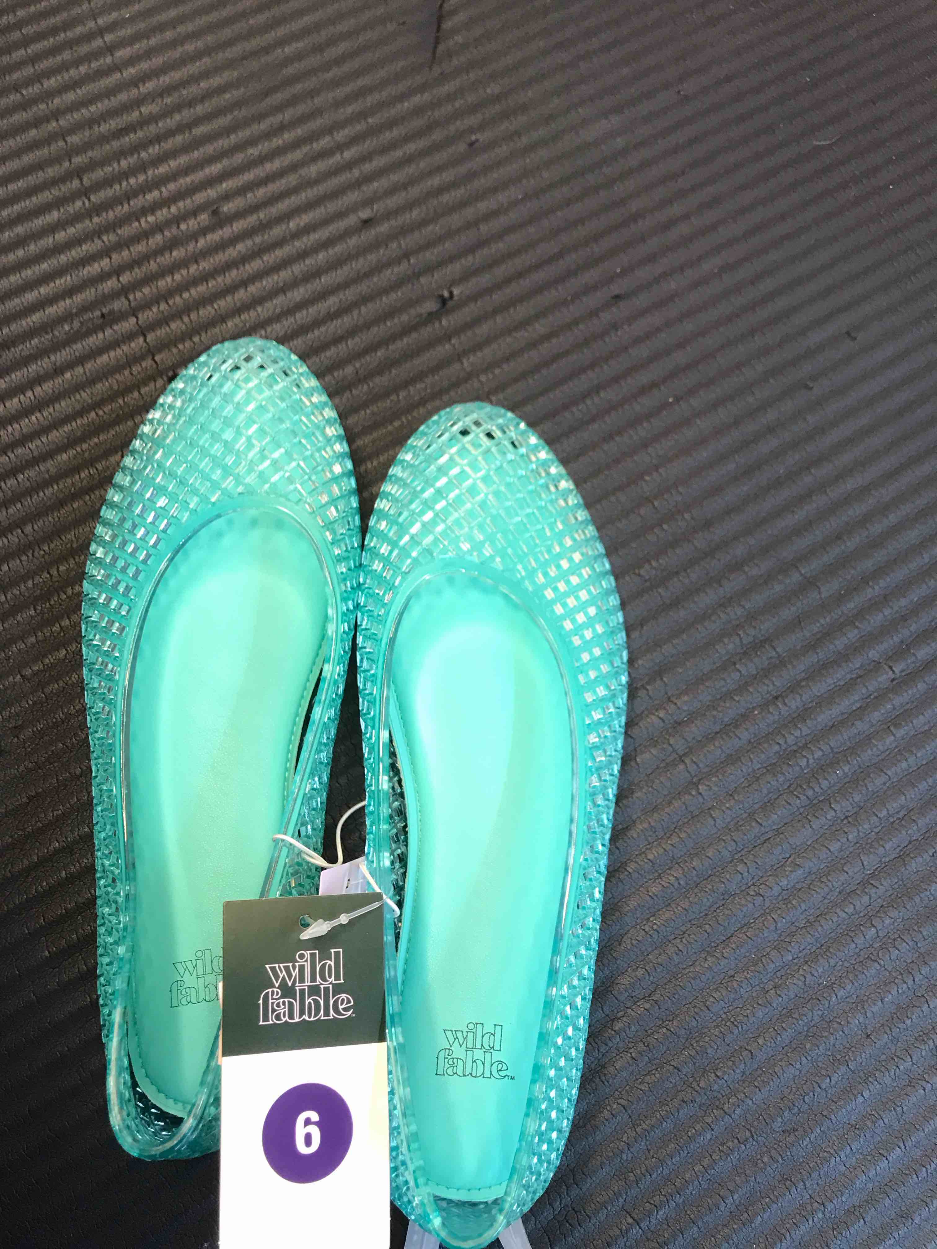 Condition photo showing New/Like New for Women's Isabella Jelly Flats - Wild Fable™ Turquoise Green 6