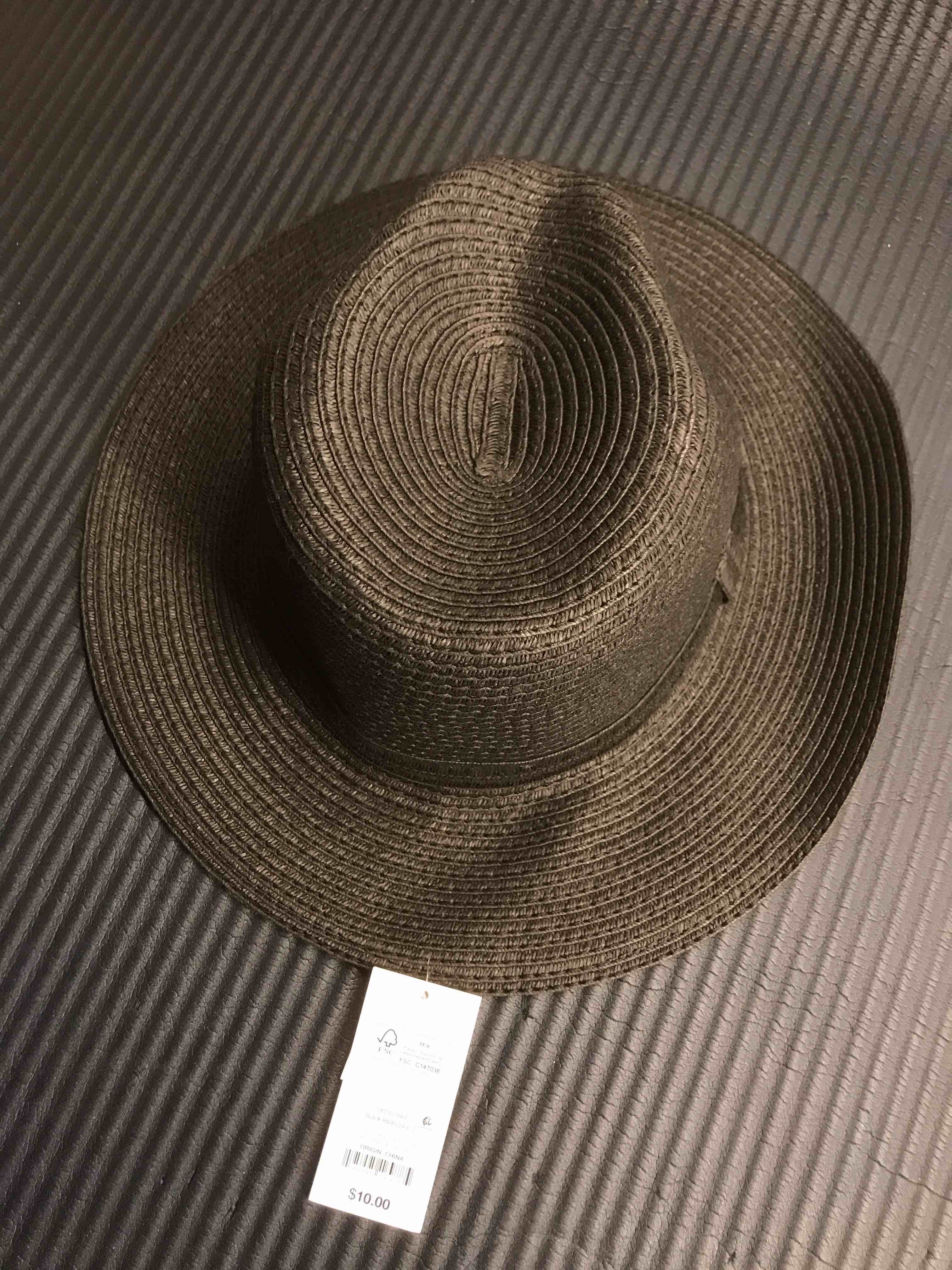 Condition photo showing New/Like New for Packable Straw Panama Hat - Shade & Shore™ Black
