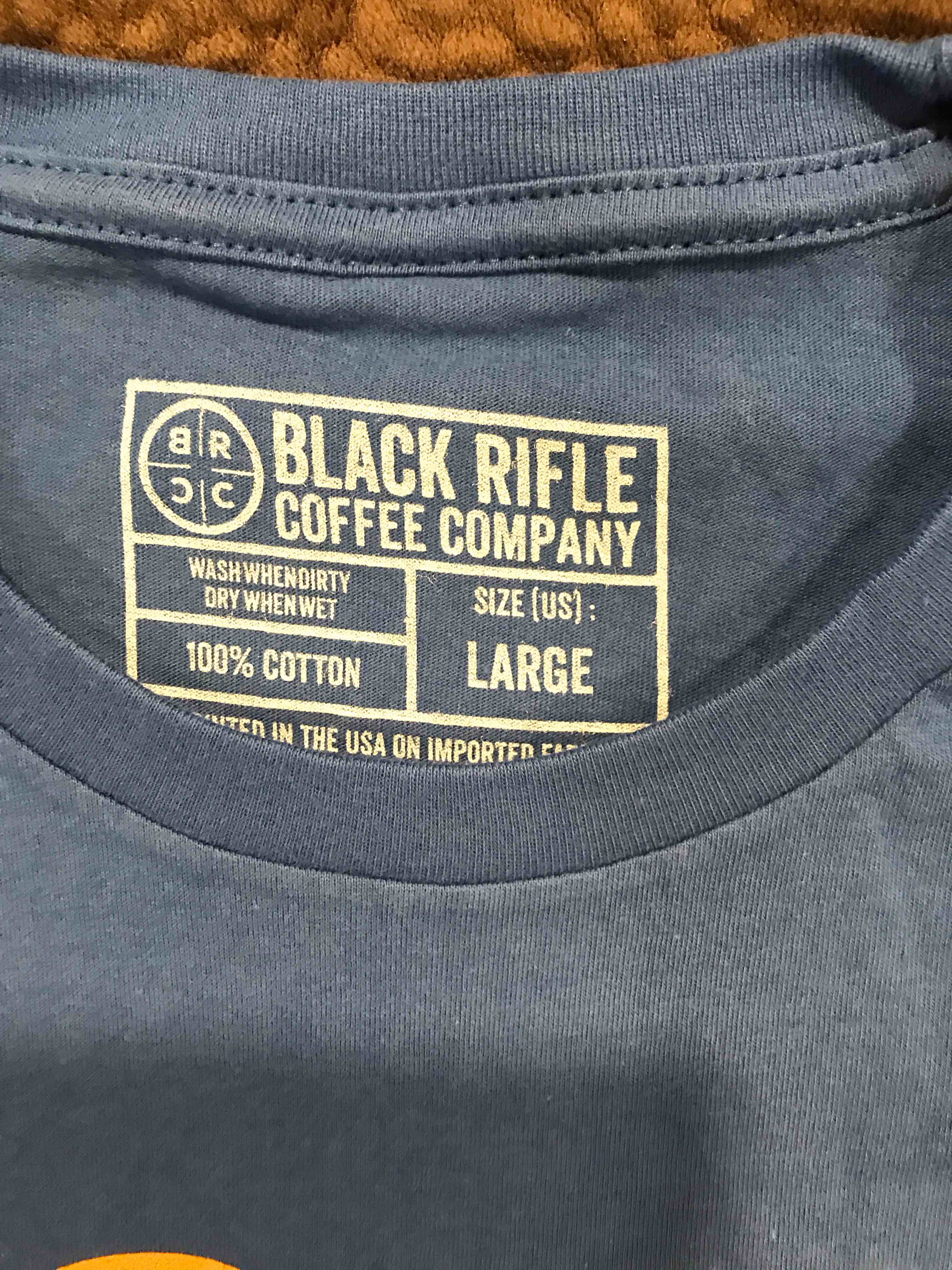 Condition photo showing New/Like New for Black Rifle Coffee Company Men’s T-Shirt Large