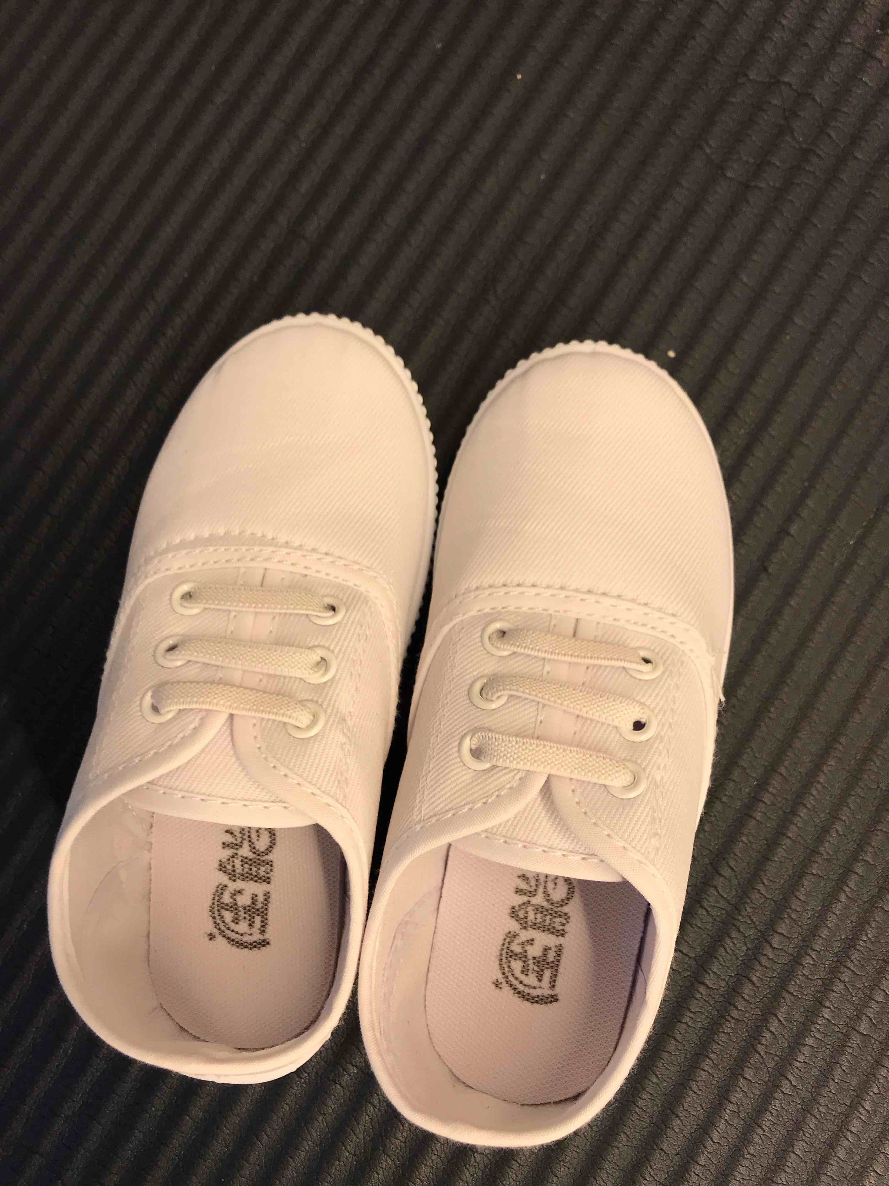 Condition photo showing New/Like New for Kids White Shoes Toddlers Canvas Sneakers Slip-on Light Weight Comfortable Causal Running Shoes Skin-Friendly for Boys Girls 8