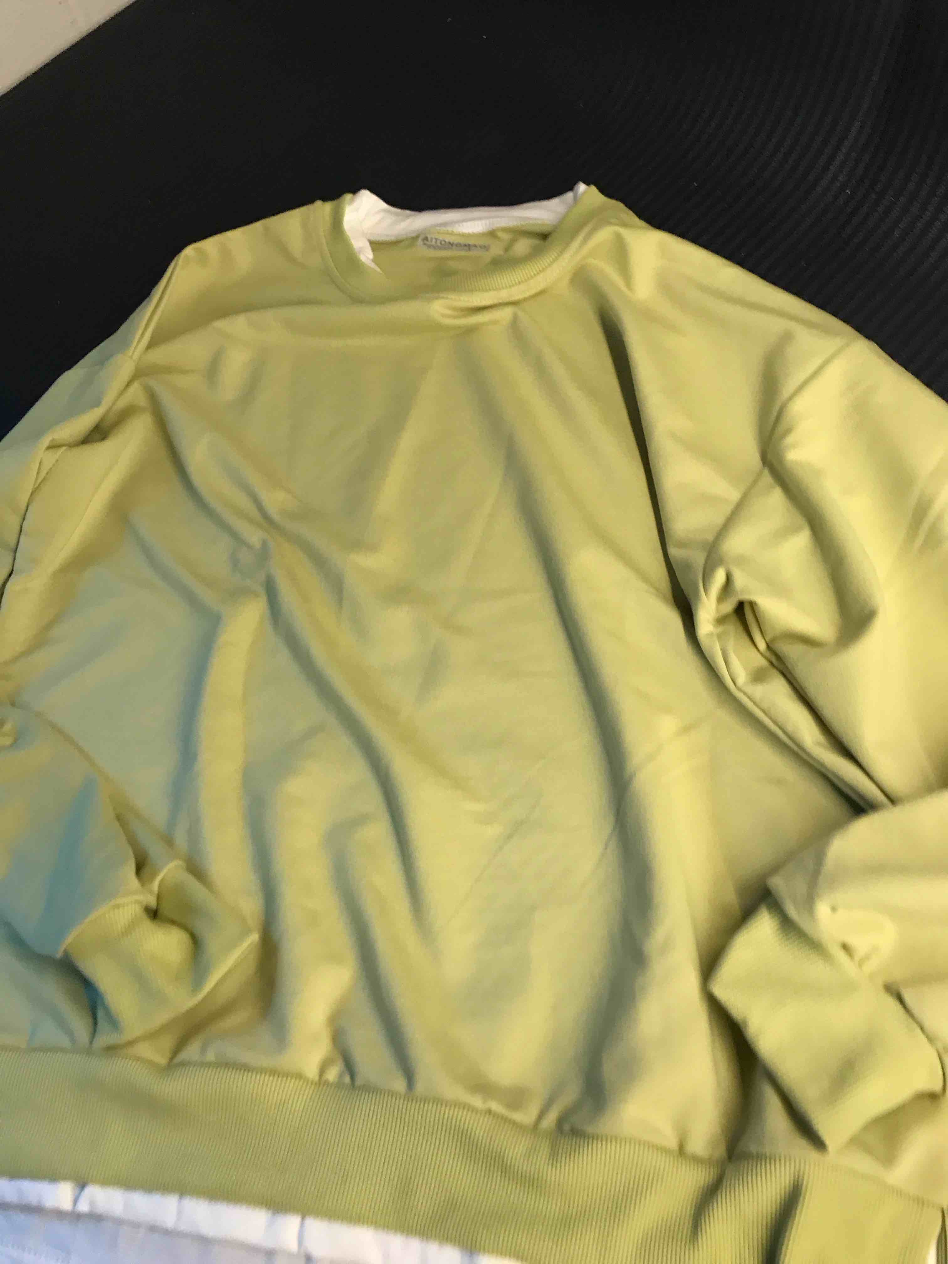 Condition photo showing New/Like New for Generic Oversized Sweatshirt with faux undershirt for Women’s Large