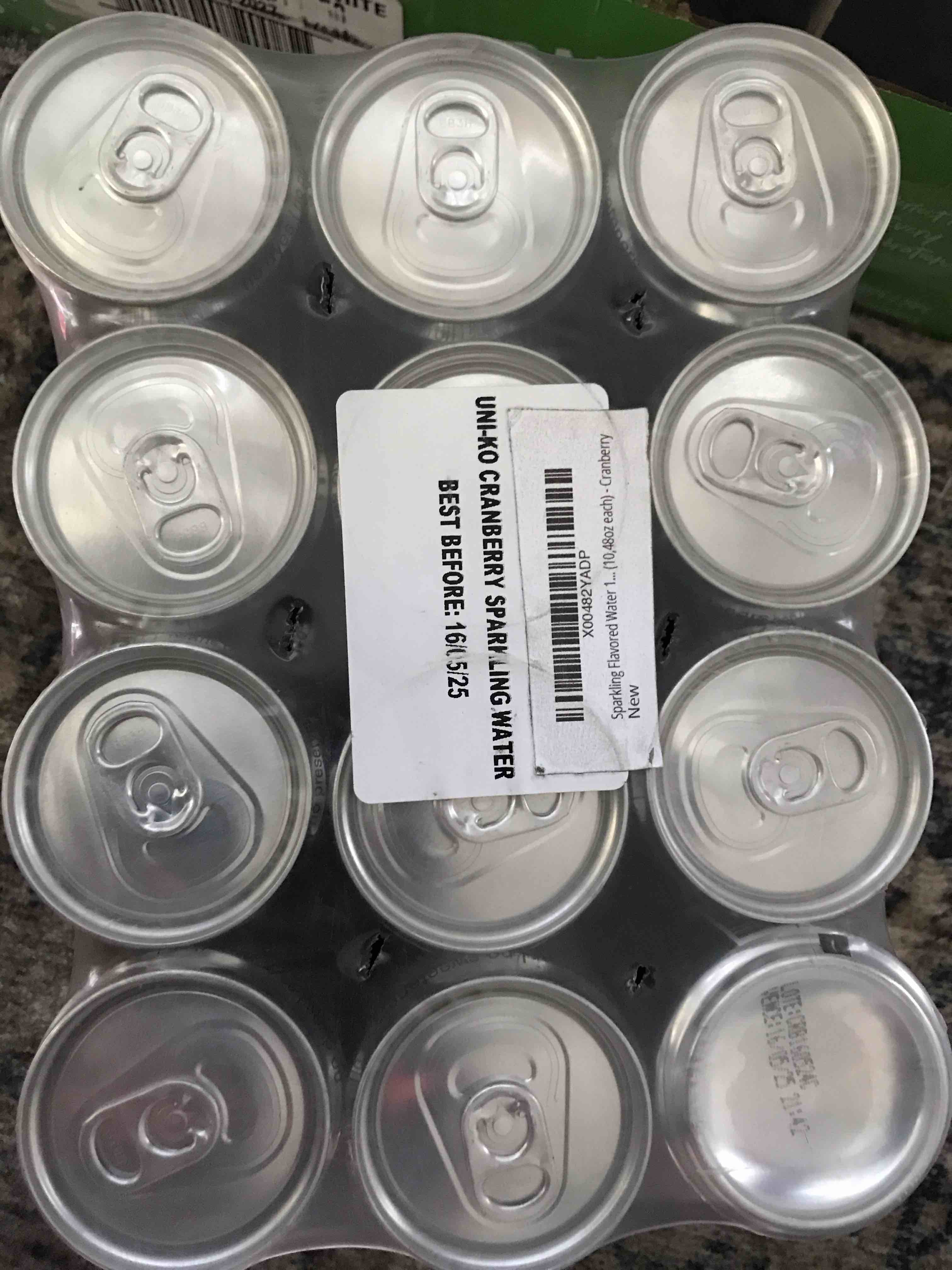 Condition photo showing Good Condition for  Uni-Ko Sparkling Cranberry Flavored Water 10, 48oz