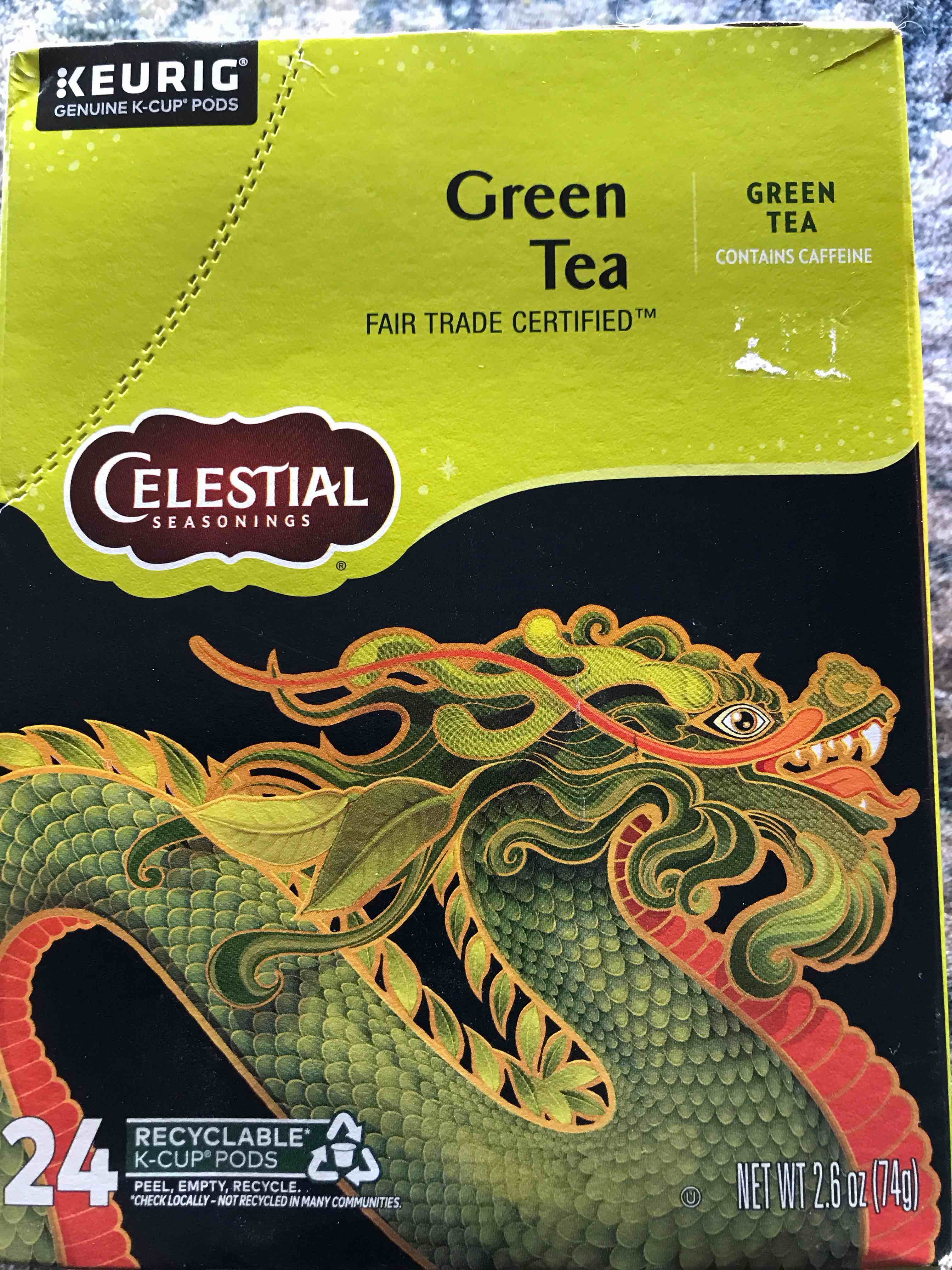 Condition photo showing New/Like New for Celestial Seasonings Green Tea K-Cups  24/Box -GMT14734