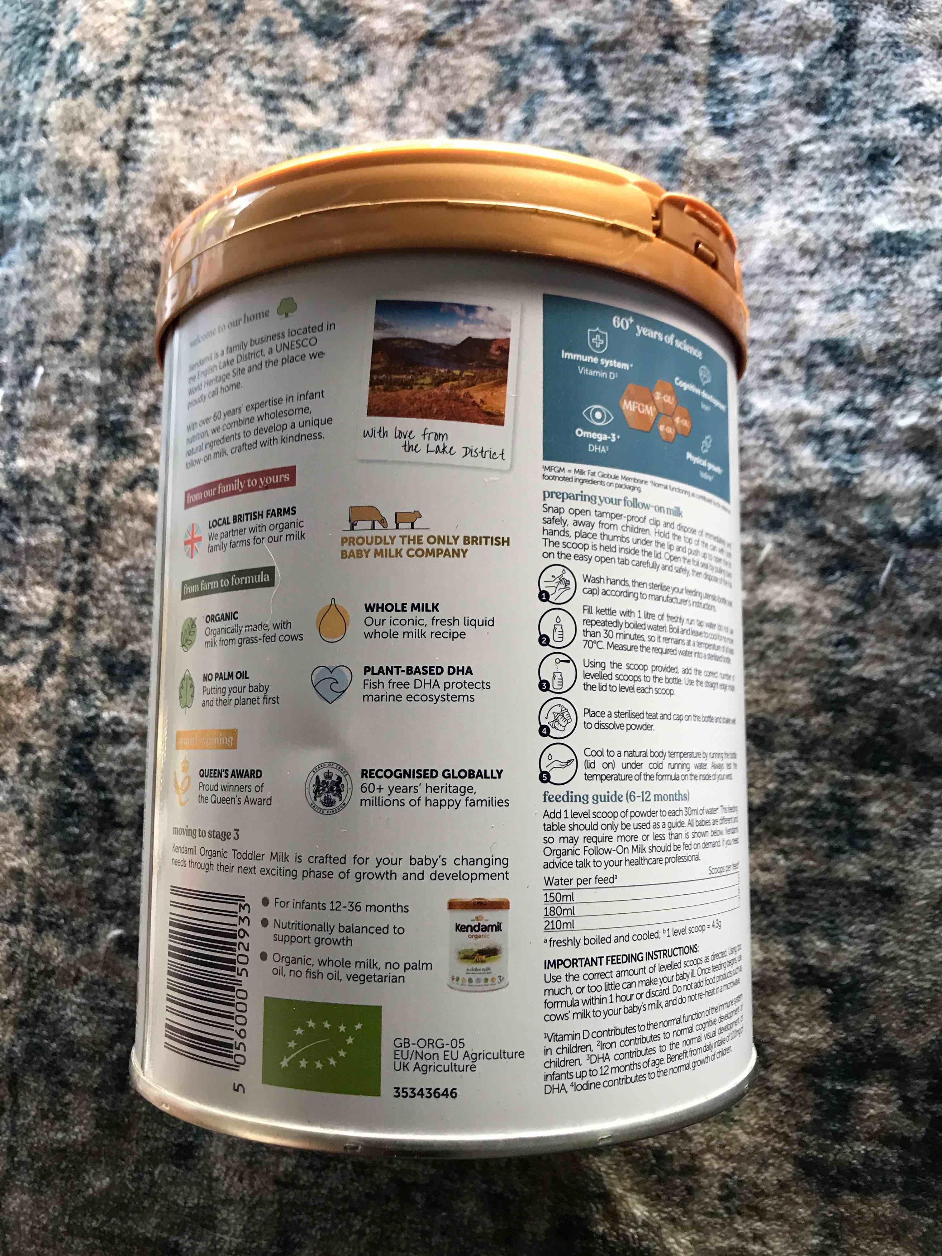 Condition photo showing New/Like New for Kendamil Organic Powder Infant Formula Stage 2