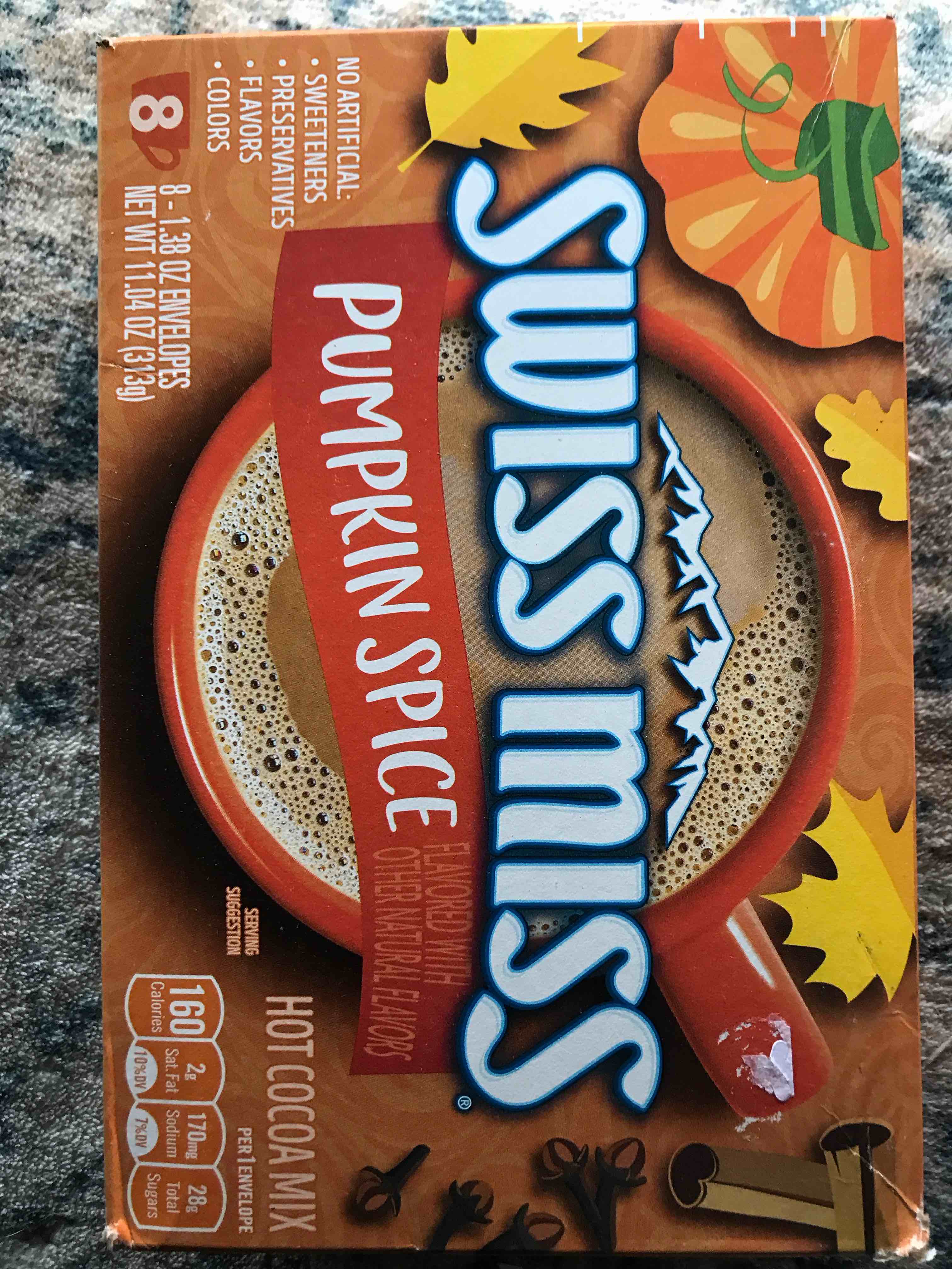 Condition photo showing Good Condition for Swiss Miss Pumpkin Spice Flavored Hot Cocoa Mix, 1.38 oz., 8-Count Envelopes
