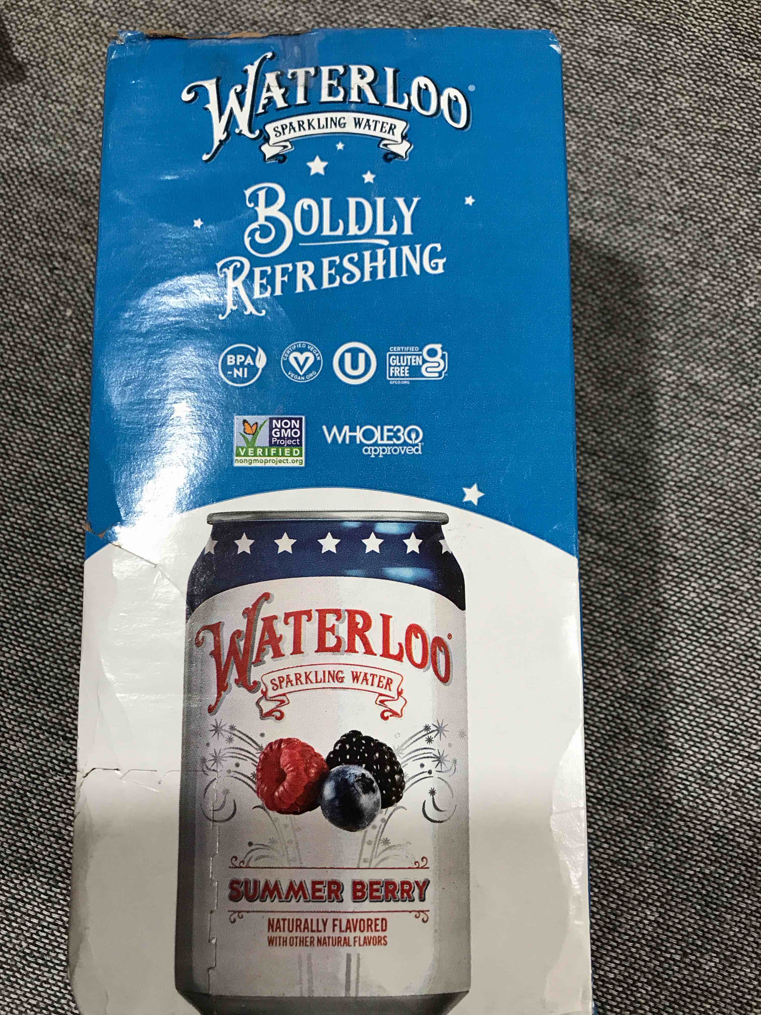 Condition photo showing Good Condition for Waterloo Sparkling Water  Summer Berry  12 fl oz  8 Pack Cans
