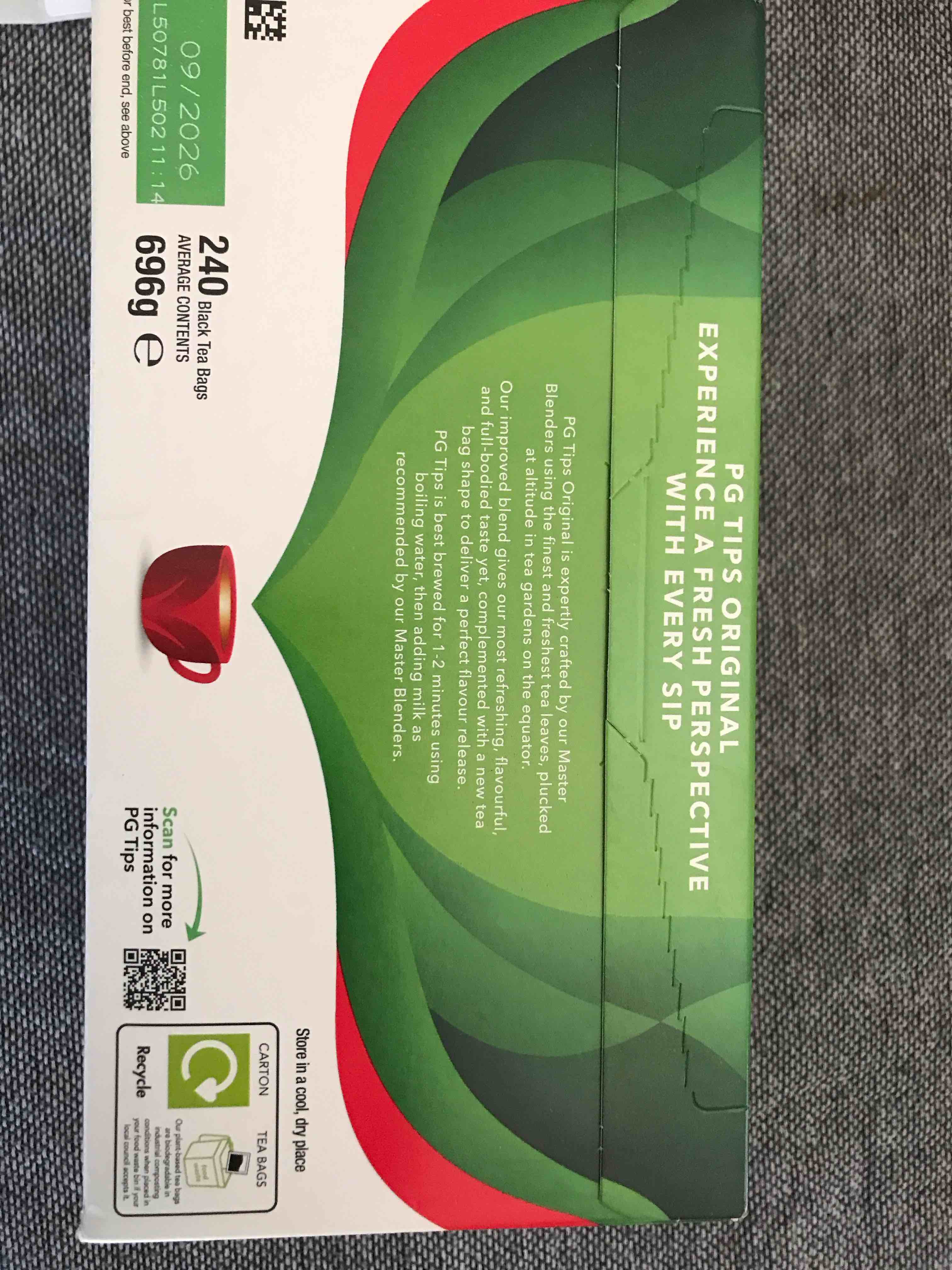 Condition photo showing New/Like New for PG Tips Black Tea Non-Pyramid Tea Bags - 240 Count