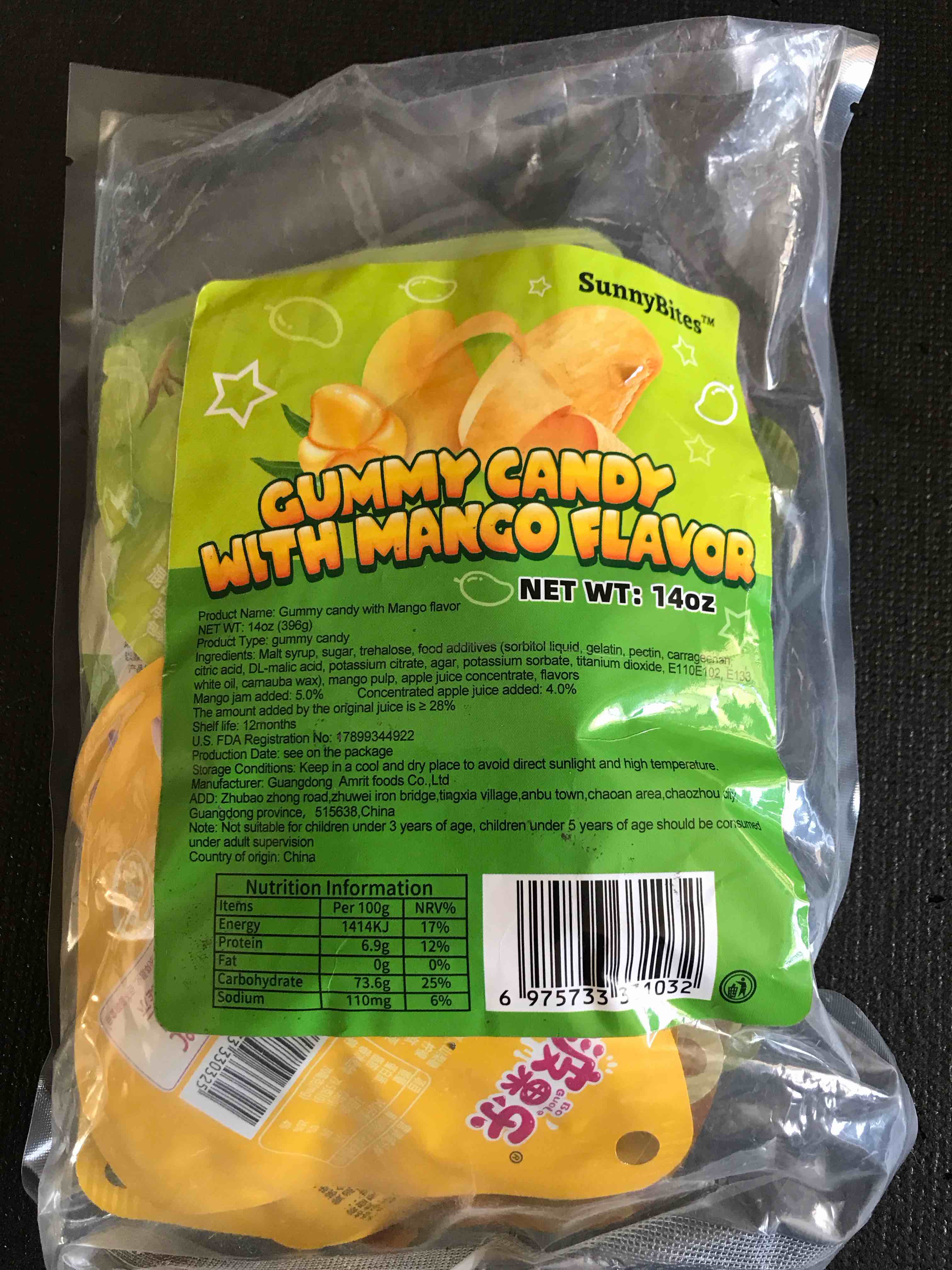 Condition photo showing Good Condition for Sunny Bites Peelable Gummy Candy–Assorted Fruit Flavors(Lychee, Mango, Peach, Lemon, Pineapple, Green Apple)-6 pack, Made with Real Fruit Juice, Soft Chewy Texture, Fun Peel-and-Eat Snacks, 14oz