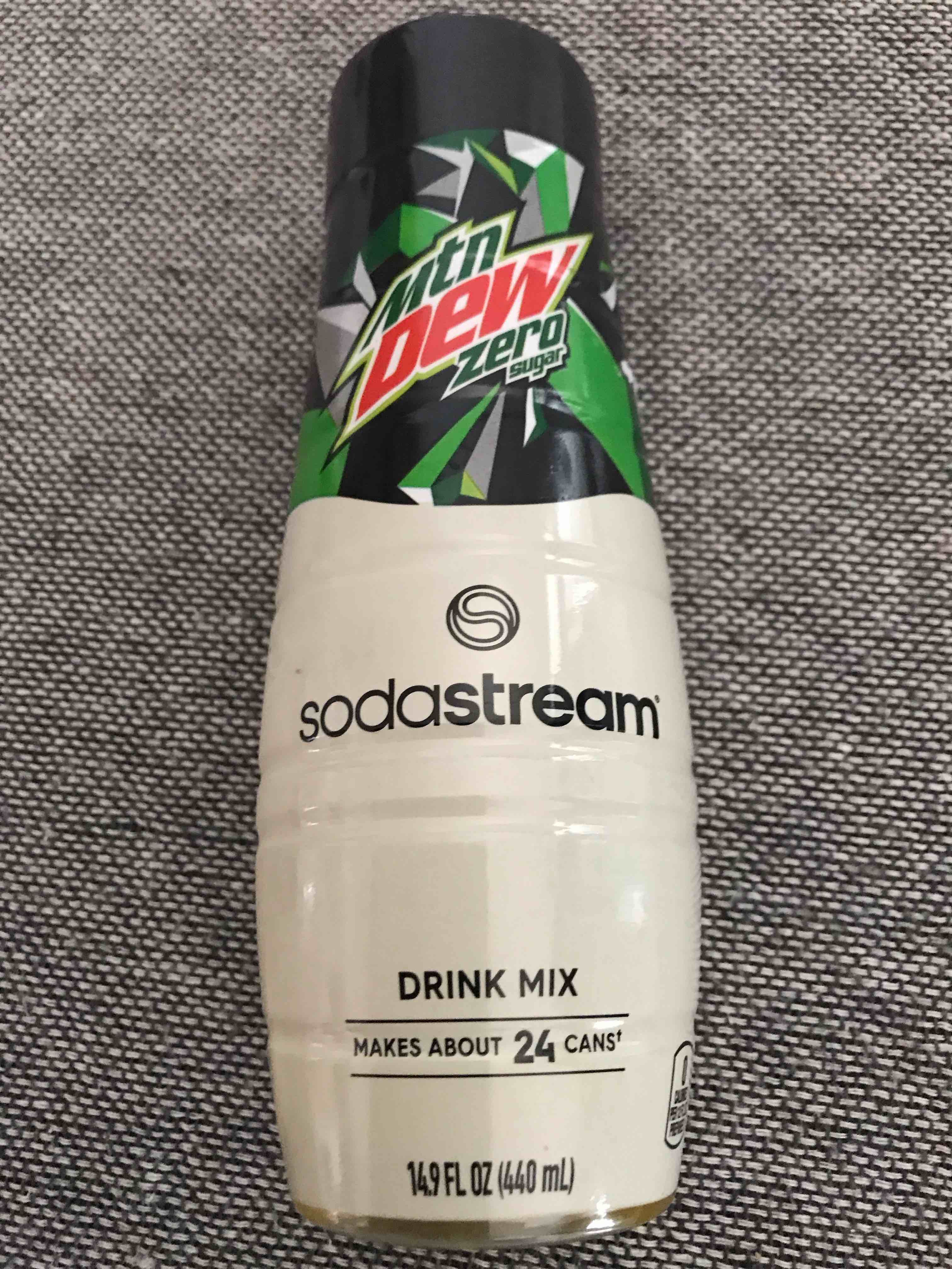 sodastream mtn dew zero sugar drink mix, 14.9oz