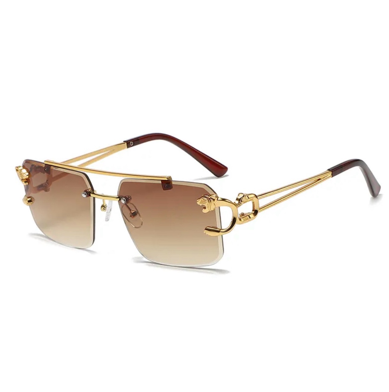 Designer Brown & Gold Sunglasses 
