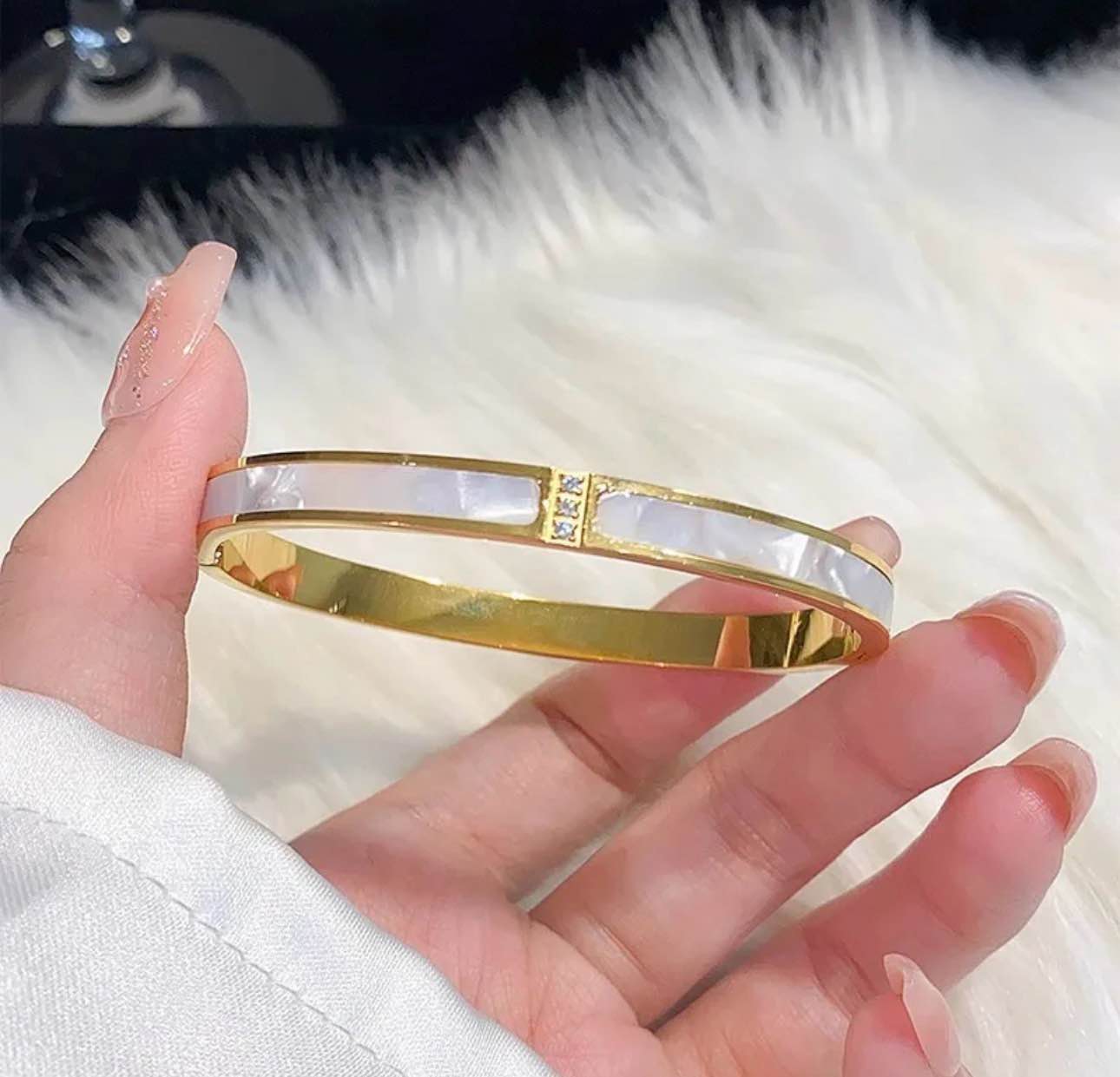 925 Silver Gold Plated Charm Bracelet