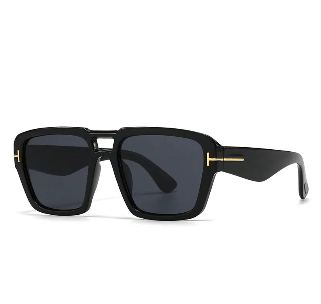 Designer Black with Gold trim sunglasses 