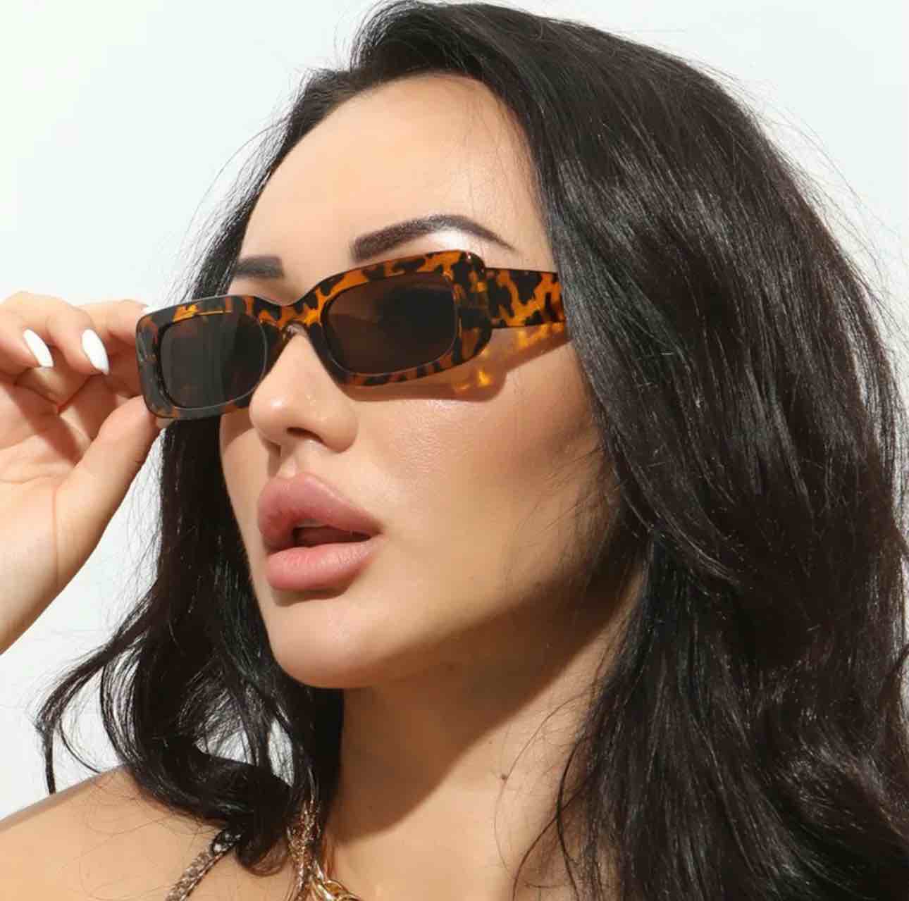 Retro Leopard color sunglasses 