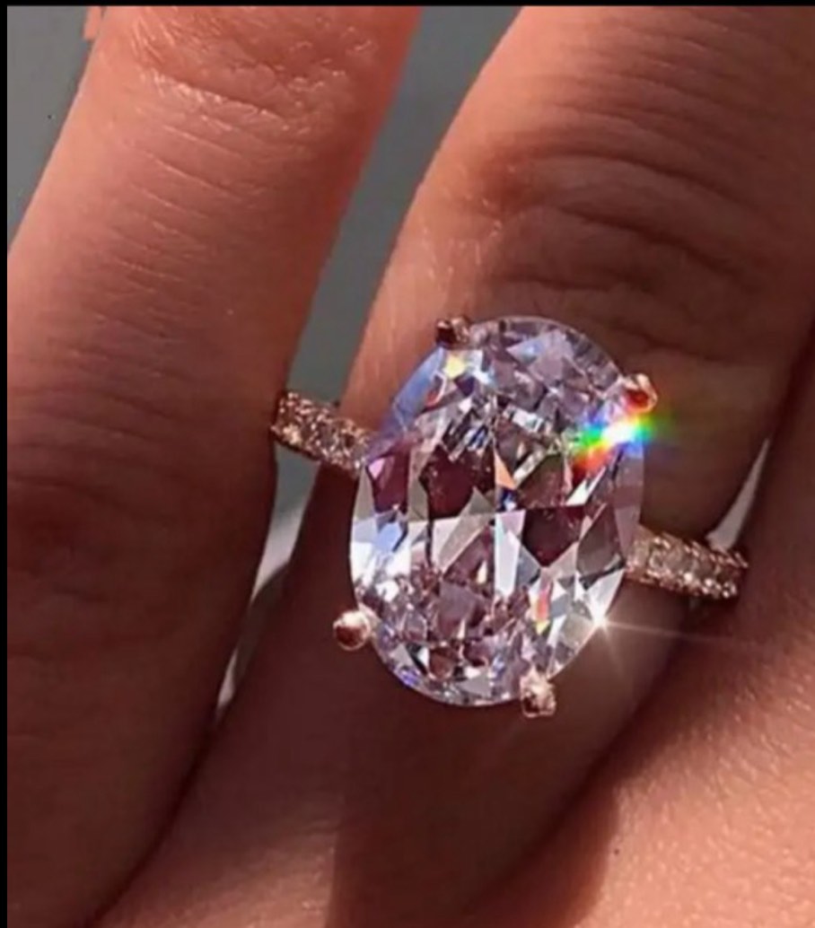 Beautiful 925 Silver Plated pink Sapphire Ring Sz 6