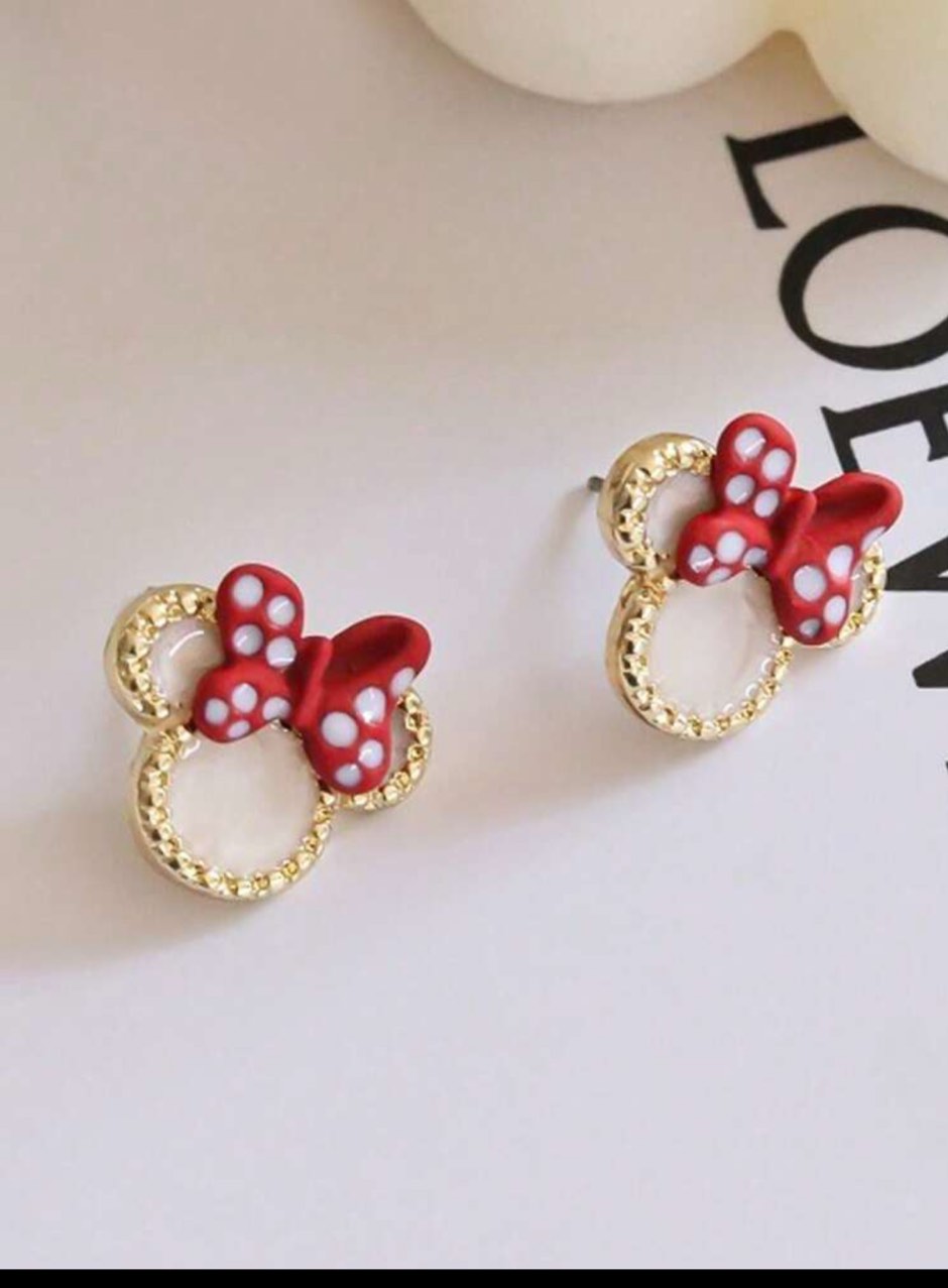Beautiful Disney Mickey Mouse 18K Gold Plated Earrings