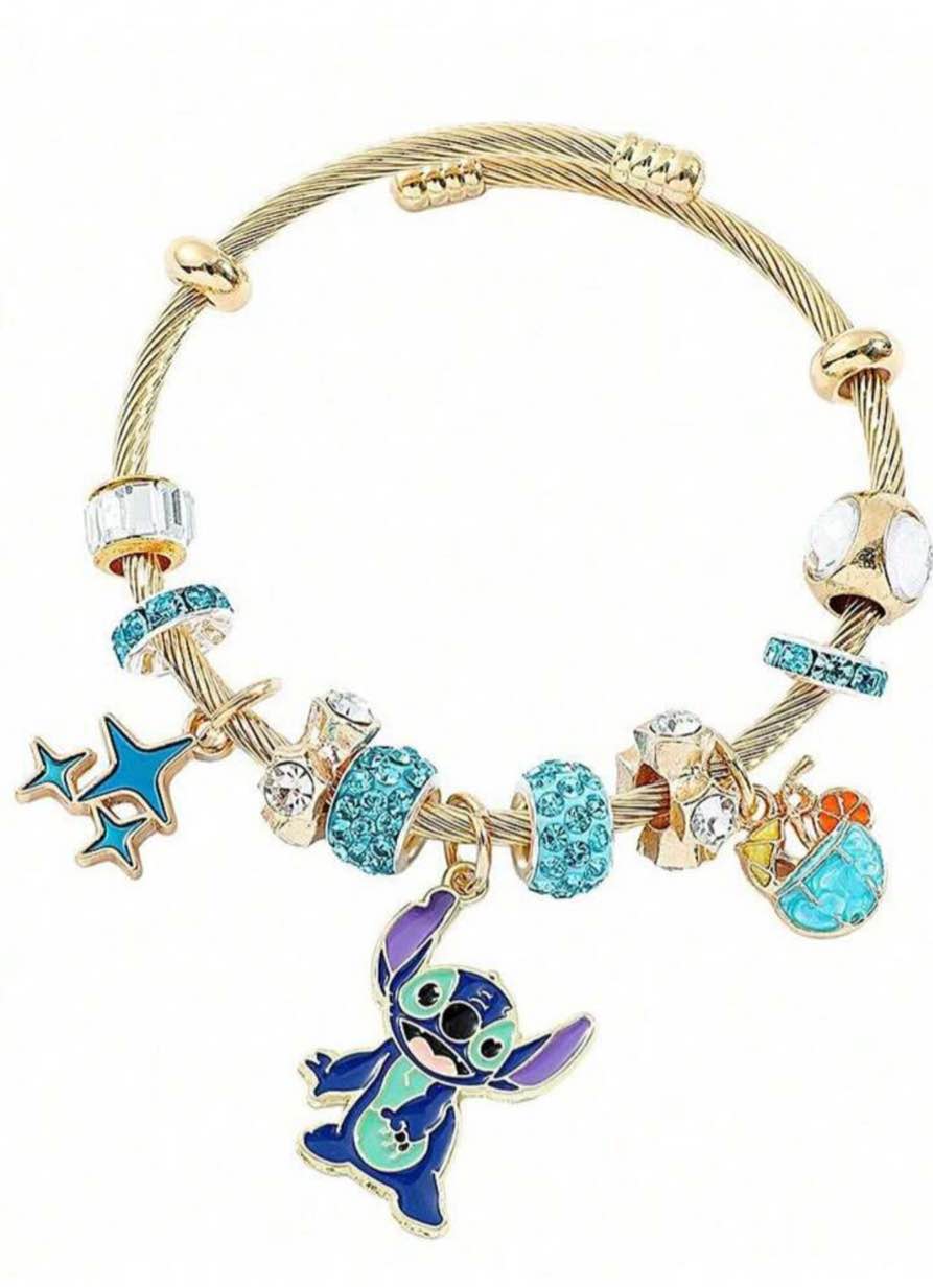 Beautiful Disney Stitch 18K Gold Plated Bracelet 