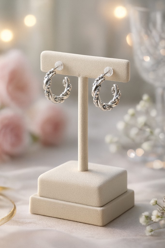 Gorgeous 925 silver plated earrings 