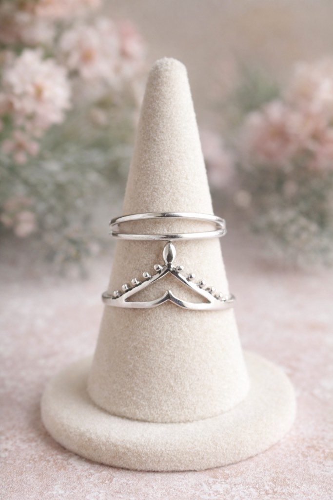 beautiful 925 silver plated ring sz 6