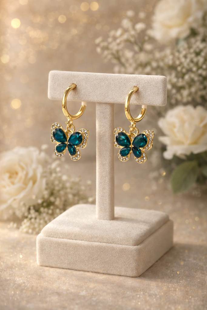 gorgeous 18k gold plated earrings 