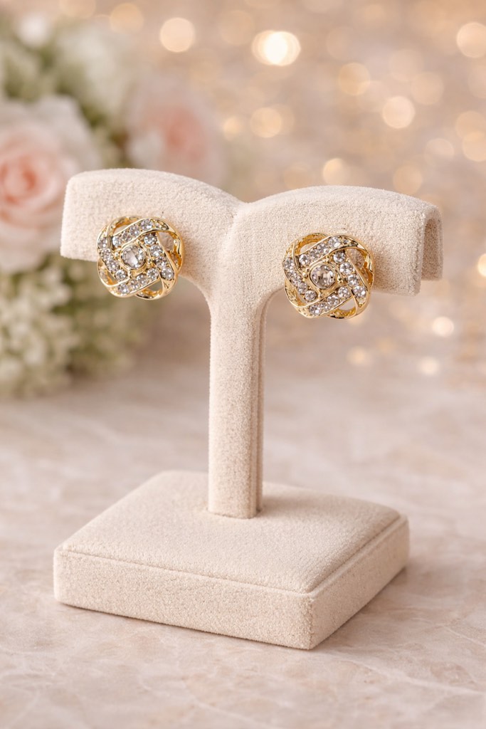 gorgeous 18k gold plated earrings 