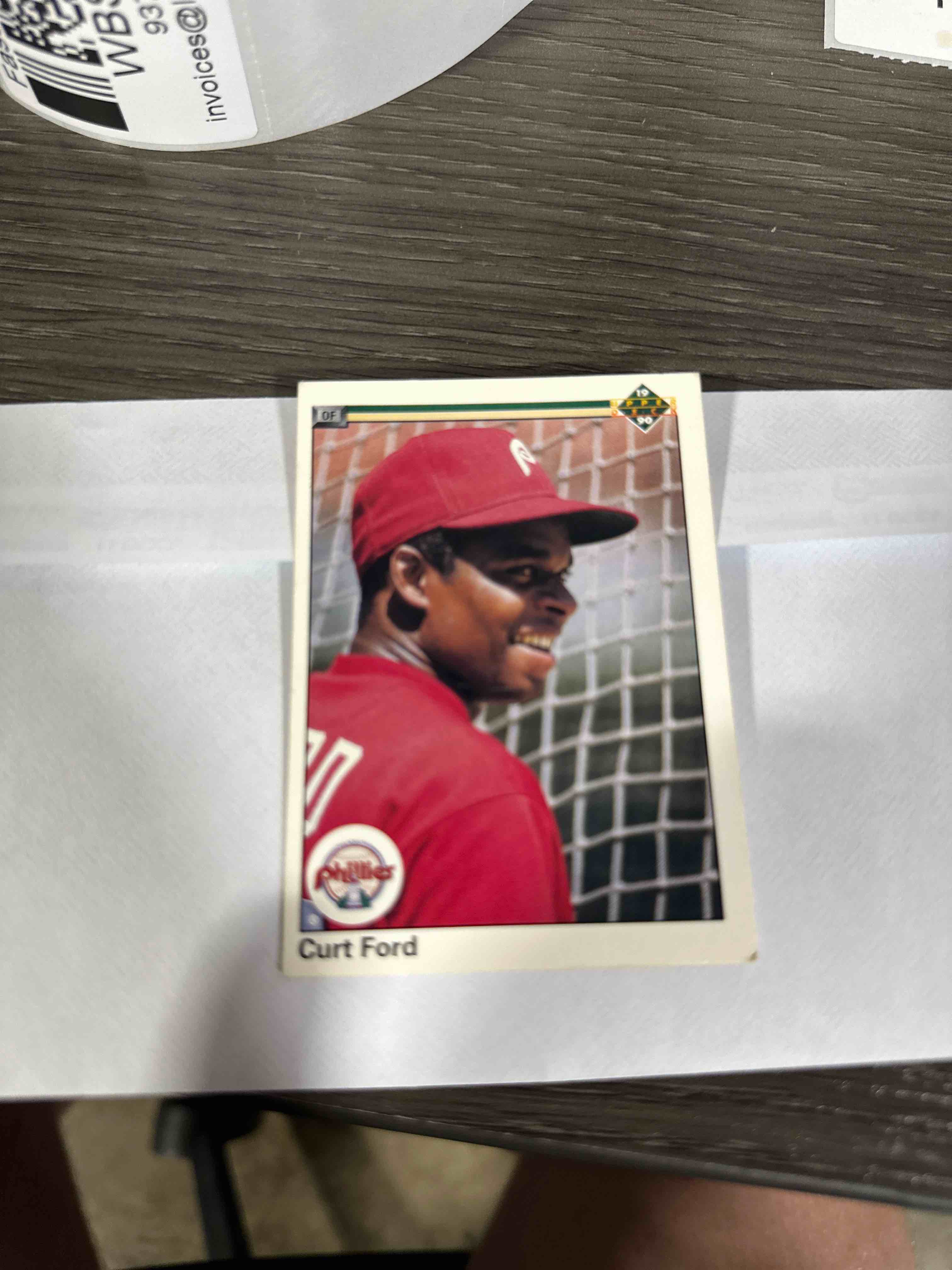 1990 Upper Deck #490 Curt Ford Philadelphia Phillies