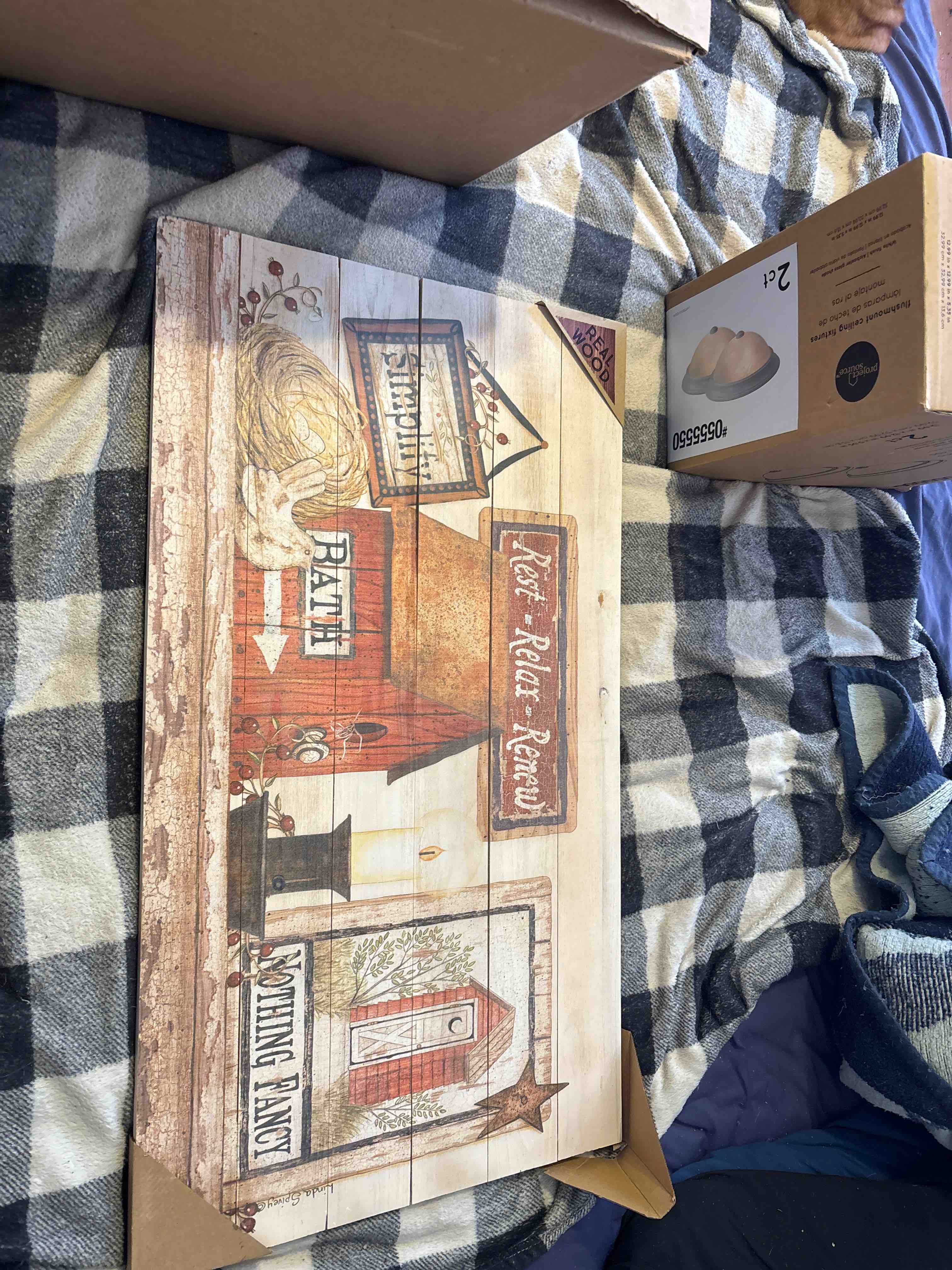 large wooden farmhouse sign 