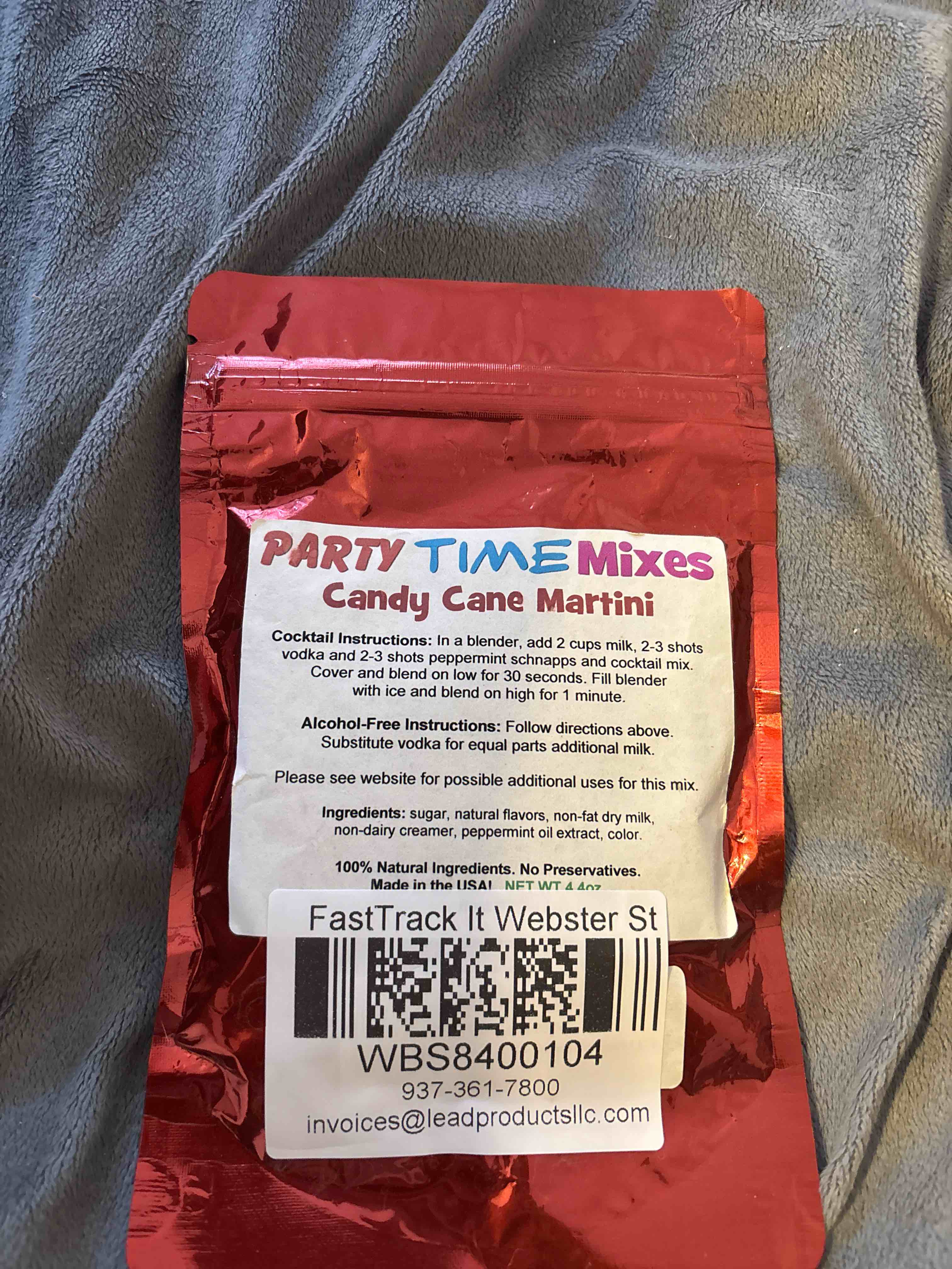 party Time Mixes candy cane martini drink mix