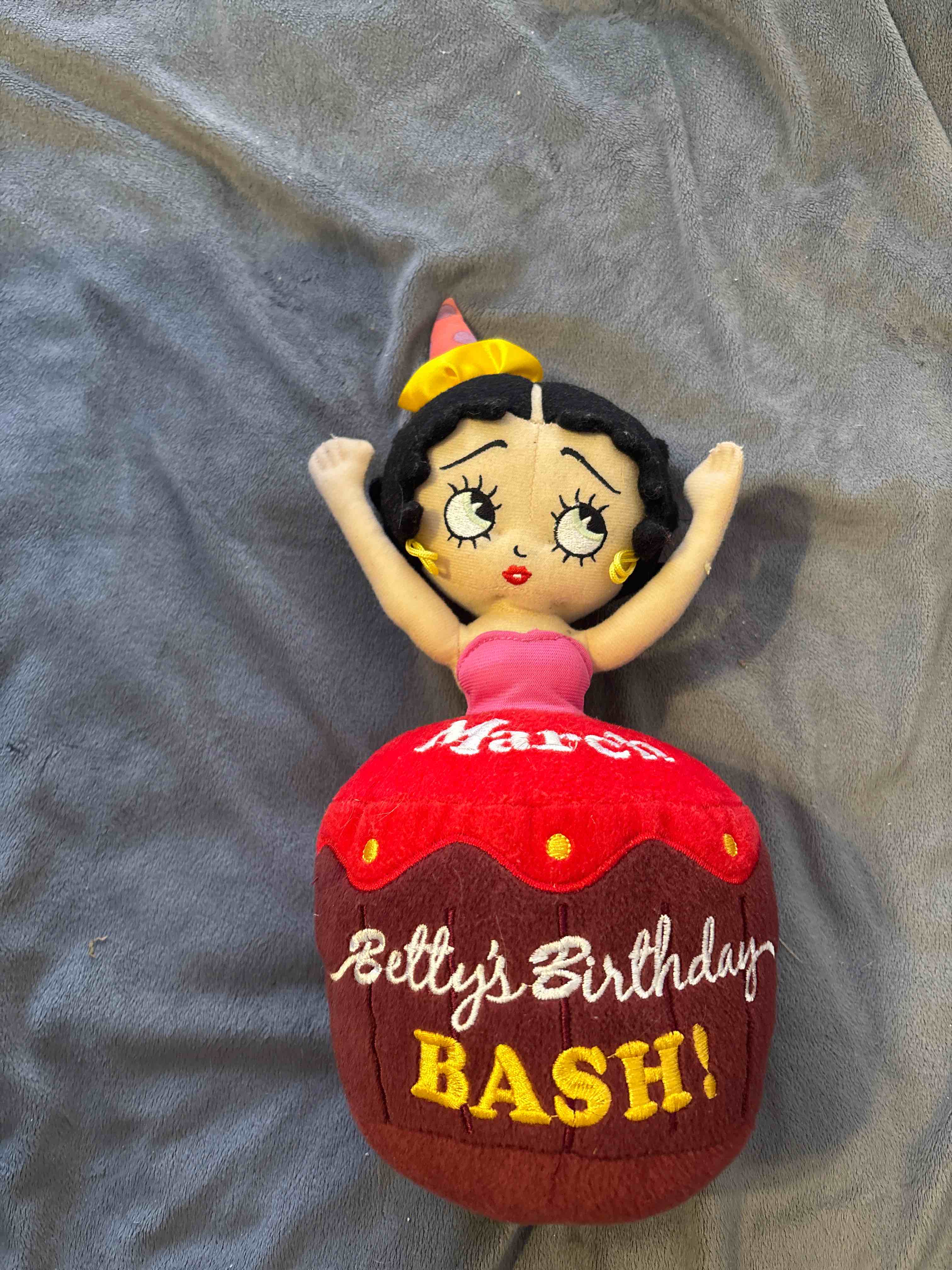 Betty Boop stuffed March birthday toy vintage