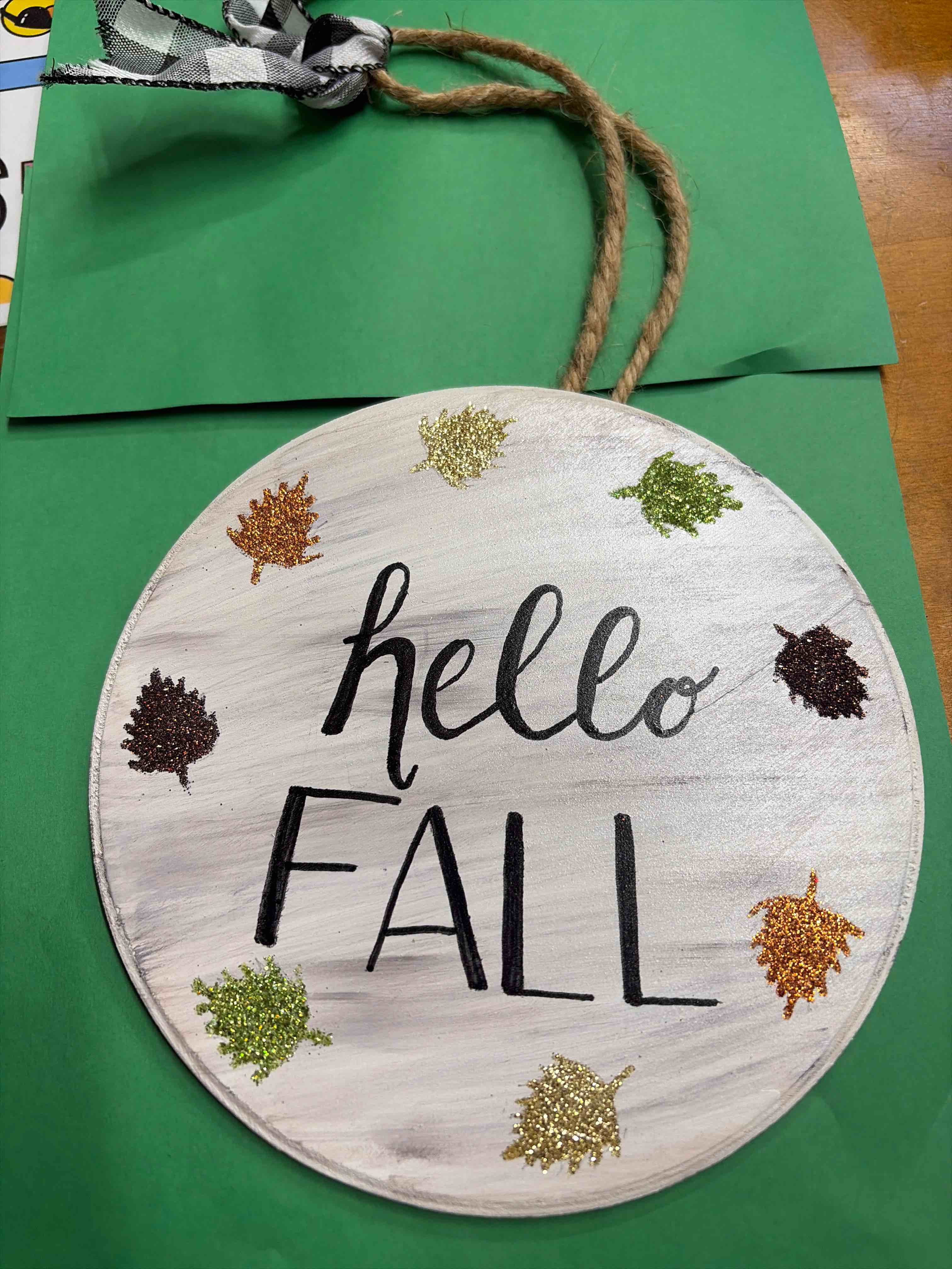 hello fall wooden sign