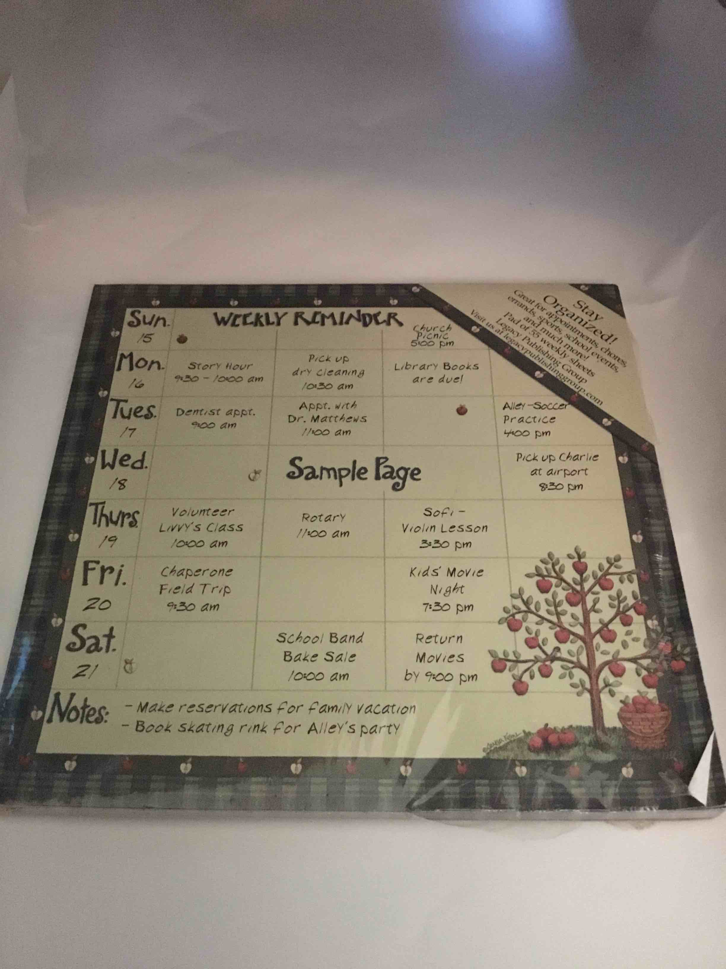 Weekly Schedule Fridge Sticker Magnetic Board Planner