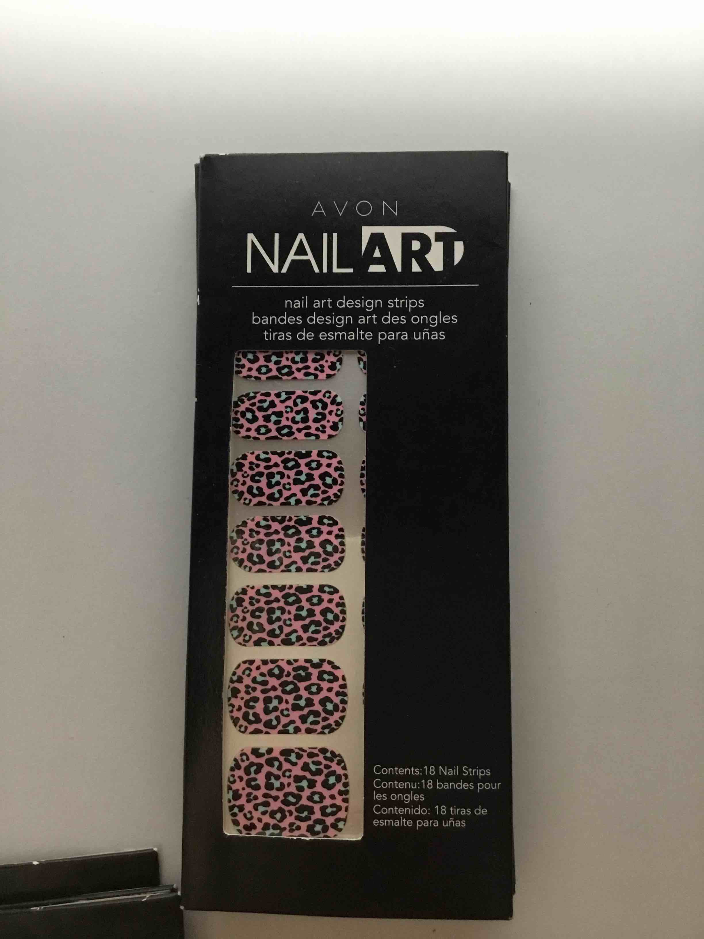 Avon Nail Art Design Strips Cheetah Pink Design