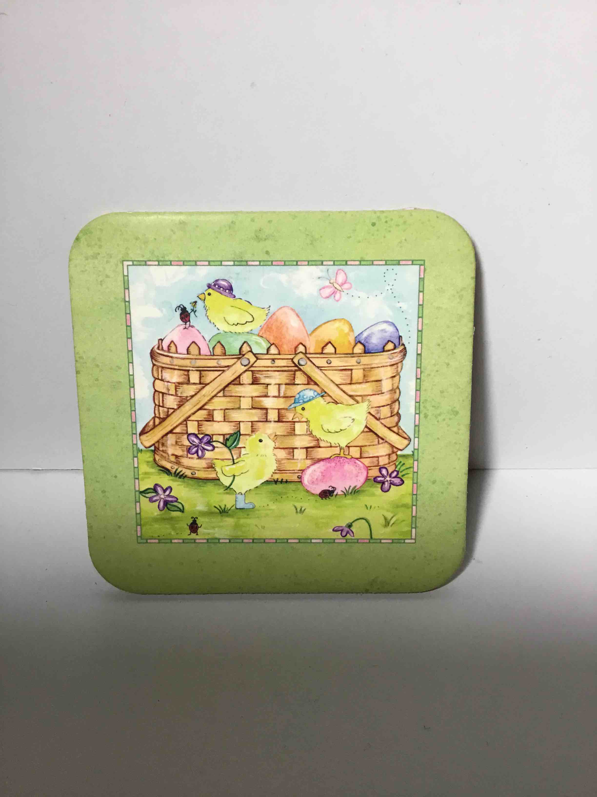 Longaberger drink coaster 4inch cork backing 