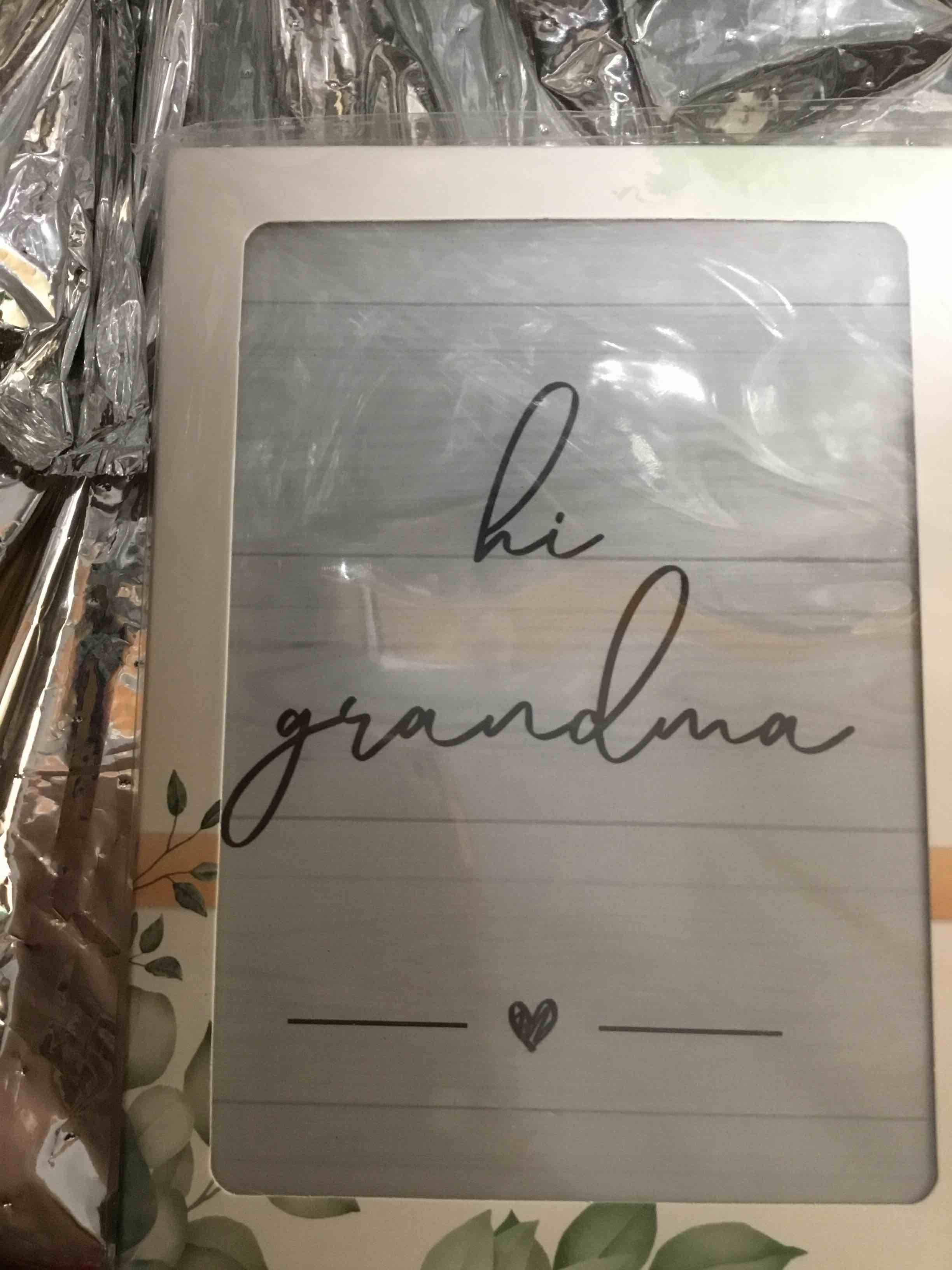 HUKINE Hi Grandma Picture Frame 4x6, Promoted to Grandma Photo Frame 4x6, Pregnancy Announcement for