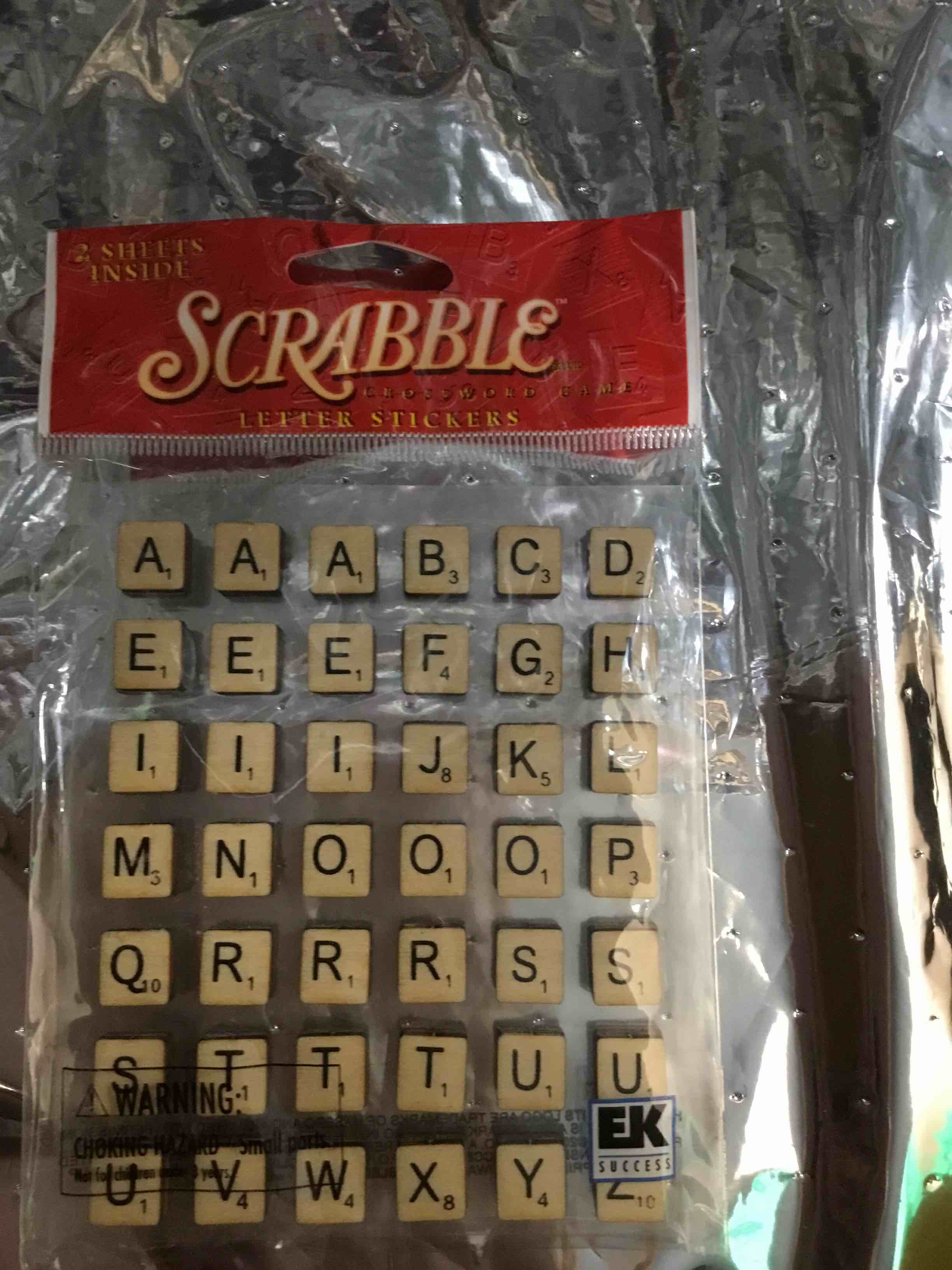 Jolee's Boutique Mini Scrabble Tile Wood Letter Stickers Alpha Scrapbooking