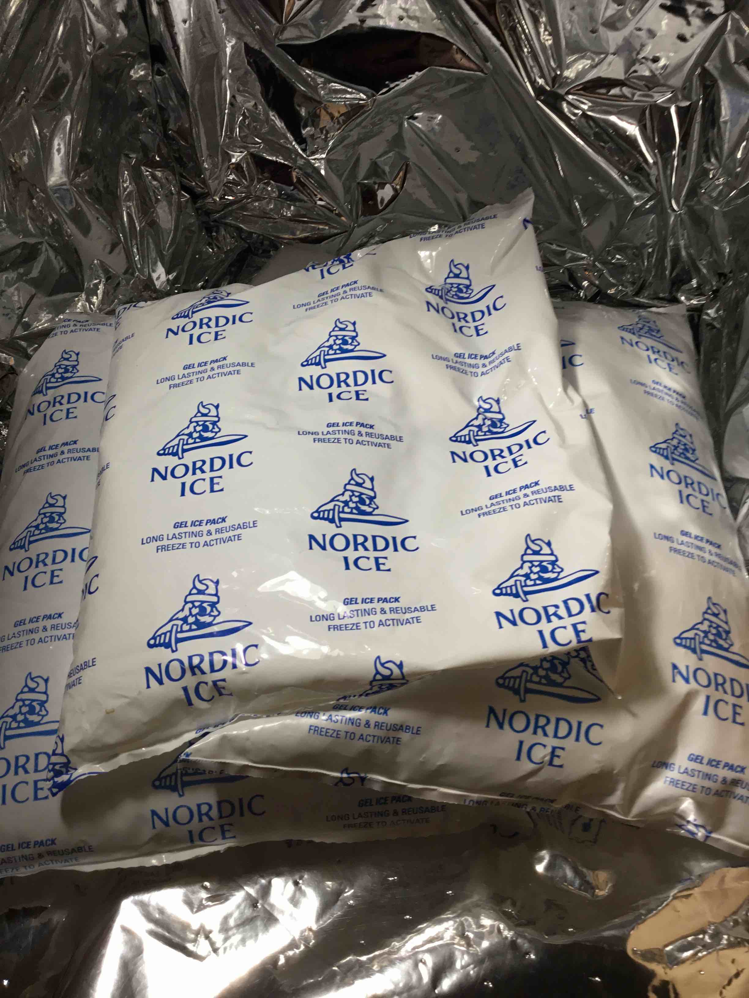 Nordic Ice gel pack, a reusable refrigerant used for shipping temperature-sensitive products or for personal use.