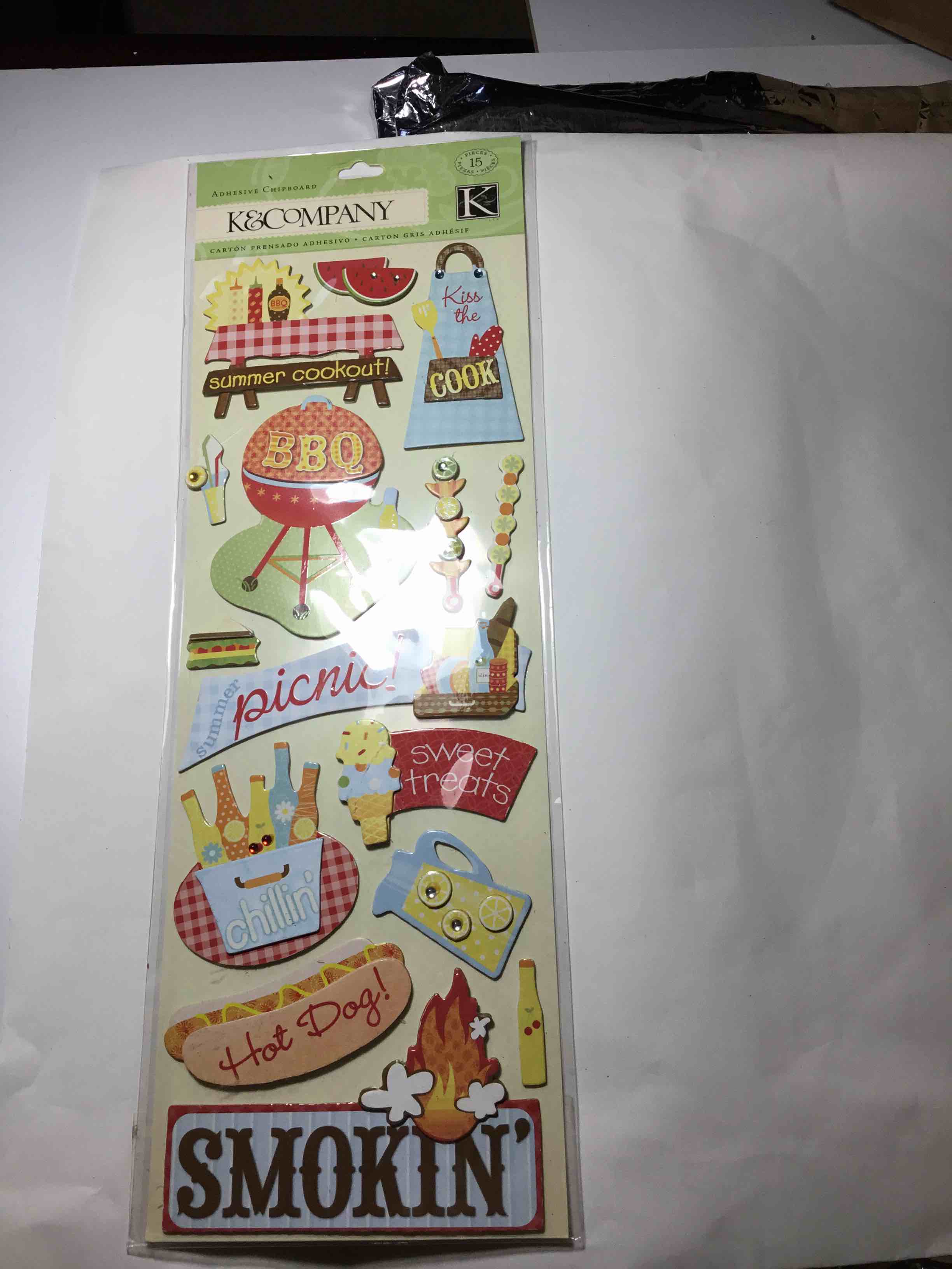 Picnic Cookout Bbq Summer Grill Soft Drinks Watermelon K&co Chipboard Stickers