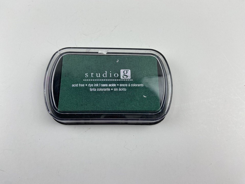 Hampton Art Sudio G Dye green Ink pad crafting card making scrapbookjng