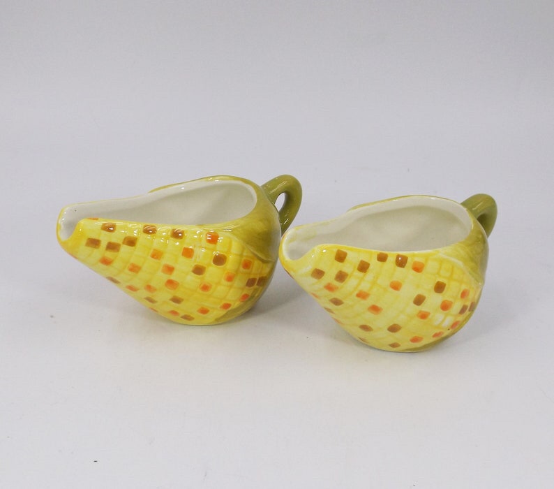Vintage Ceramic Corn Melted Butter Servers