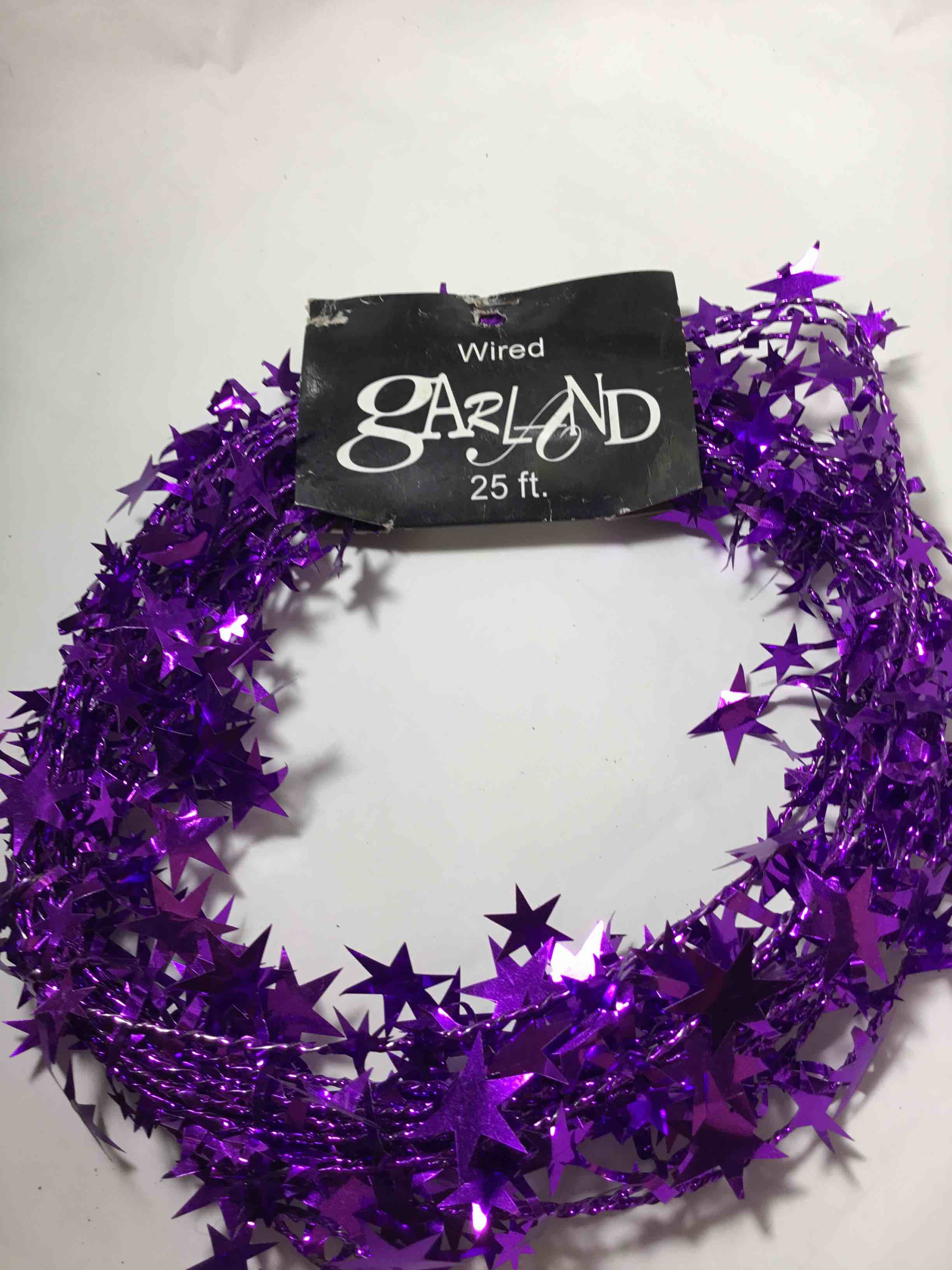 STAR GARLAND - 25FT PURPLE 
