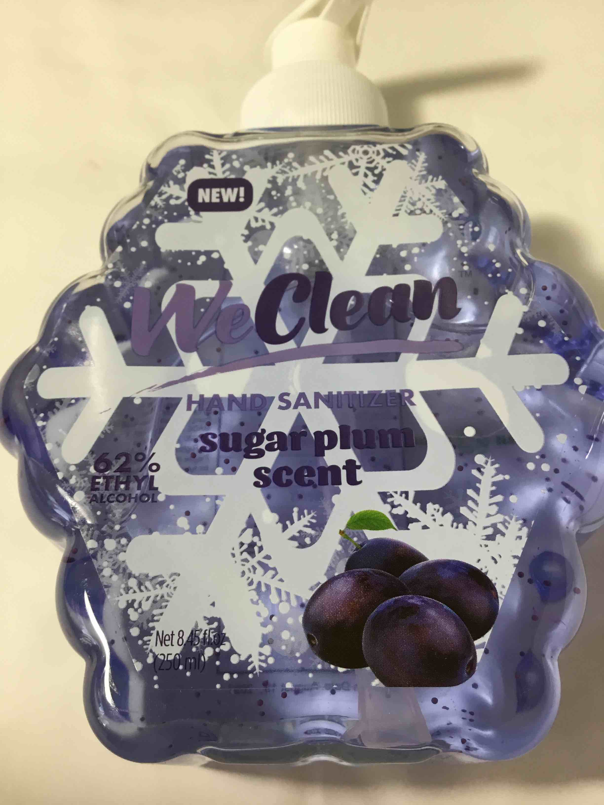 WeClean Hand Sanitizer in a sugar plum scent