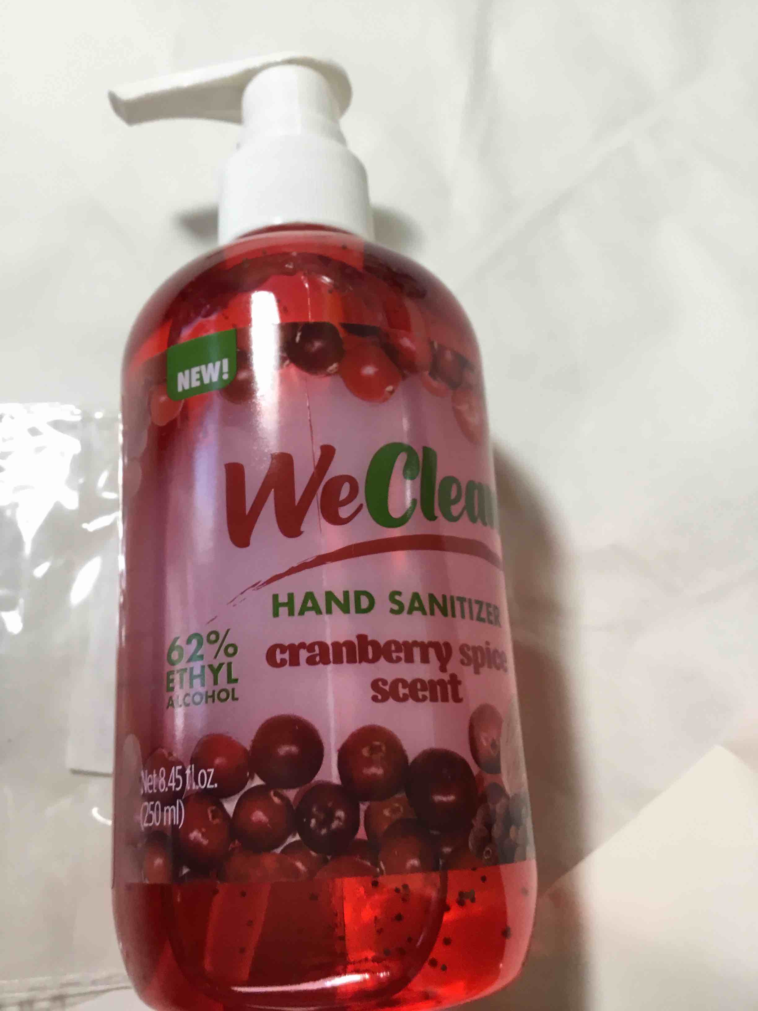 WeClean Hand Sanitizer, cranberry spice scent 