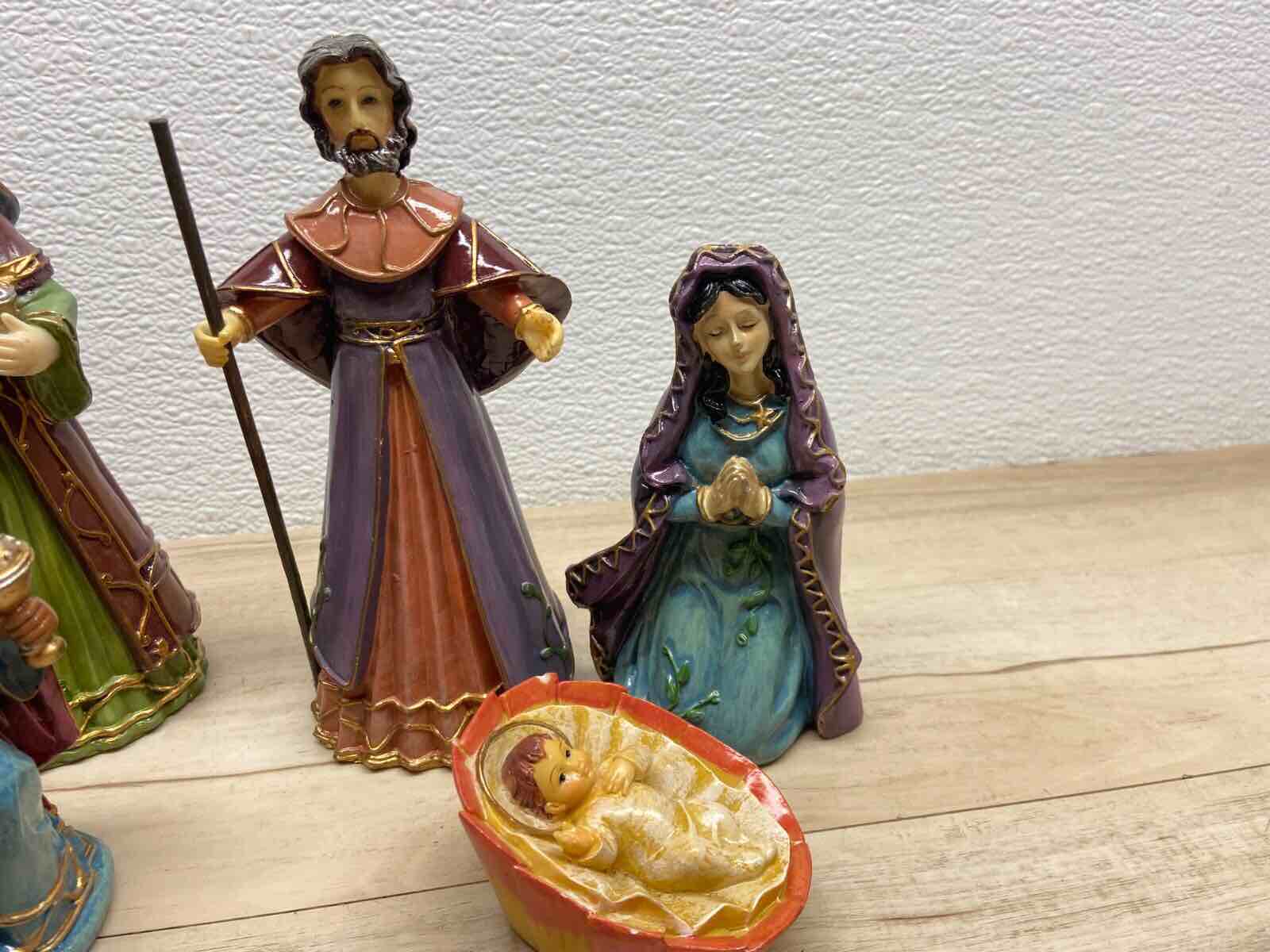 Vintage Greenbrier Int Nativity Set Of 3 Resin Figurines
