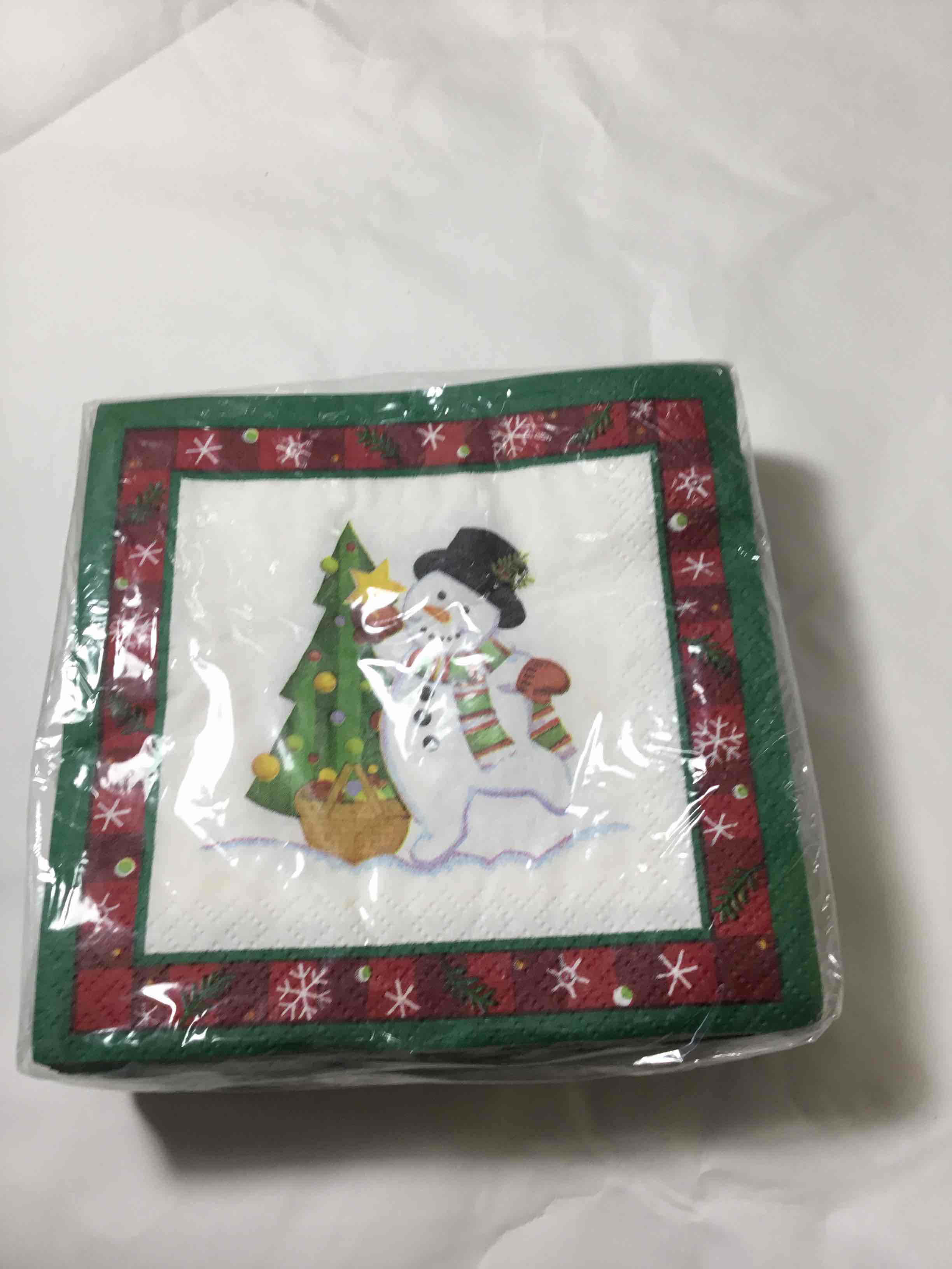 Longaberger Bluster Snowman paper napkins