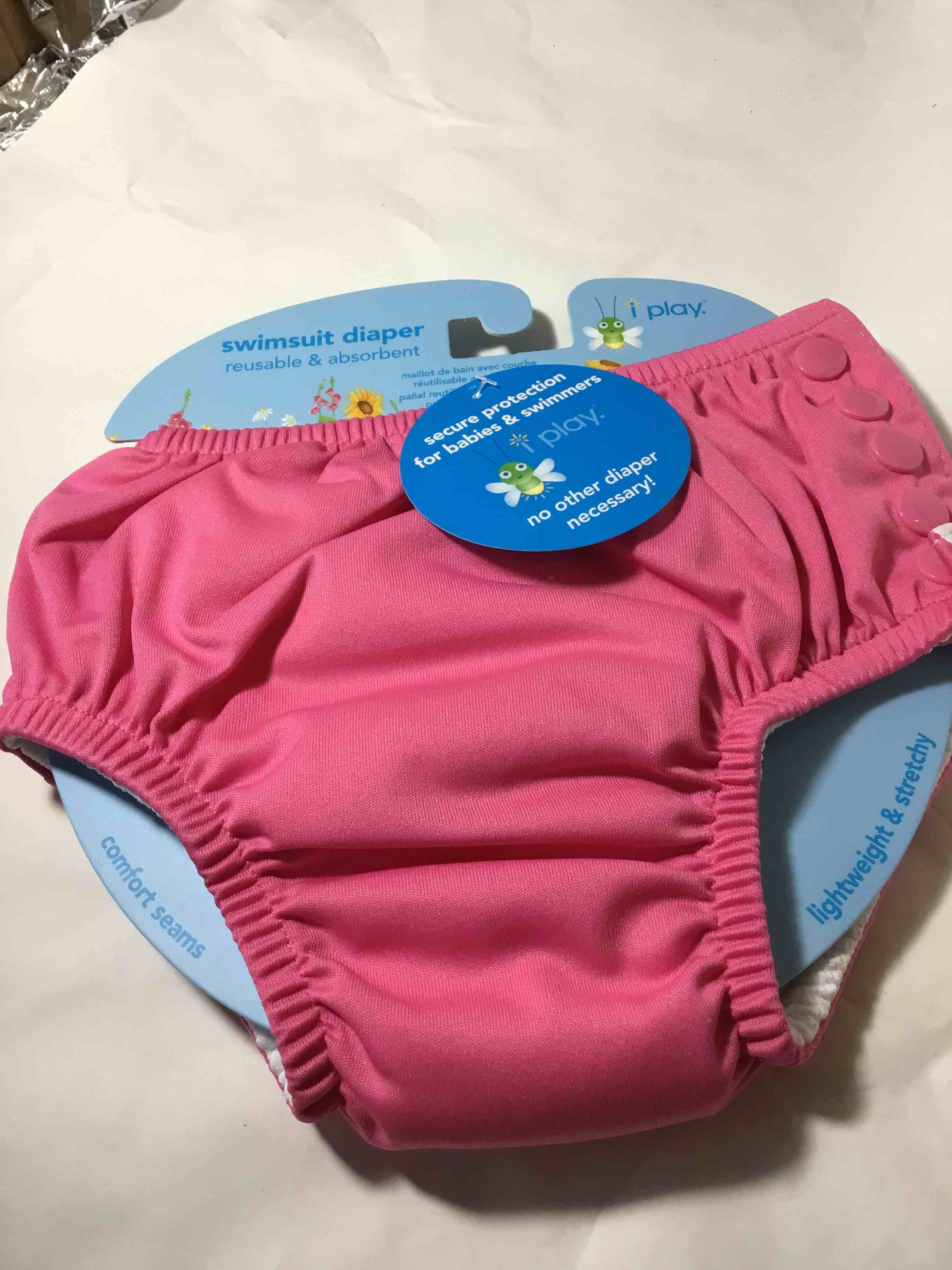 i play. Baby and Toddler Boys and Girl Unisex Snap Reusable Absorbent Swim Diaper